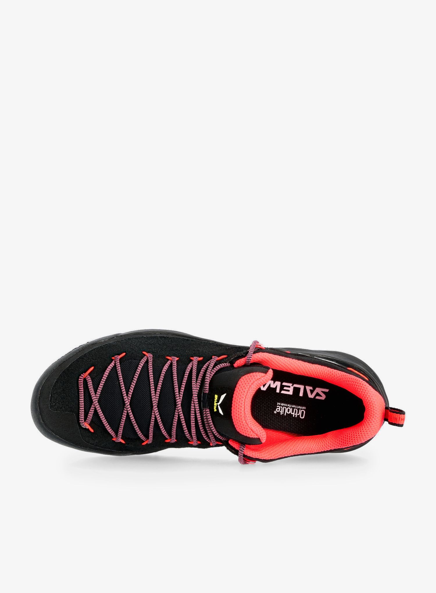 Ženski pohodniški čevlji Salewa Wildfire Leather - black/fluo coral