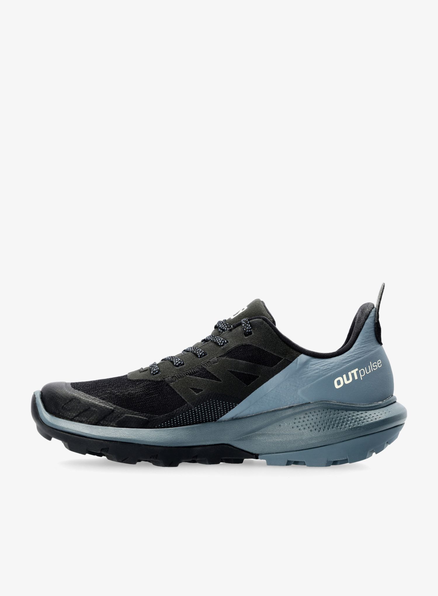 Ženski pohodniški čevlji Salomon Outpulse GTX - blk/stormy weather/vanilla ice