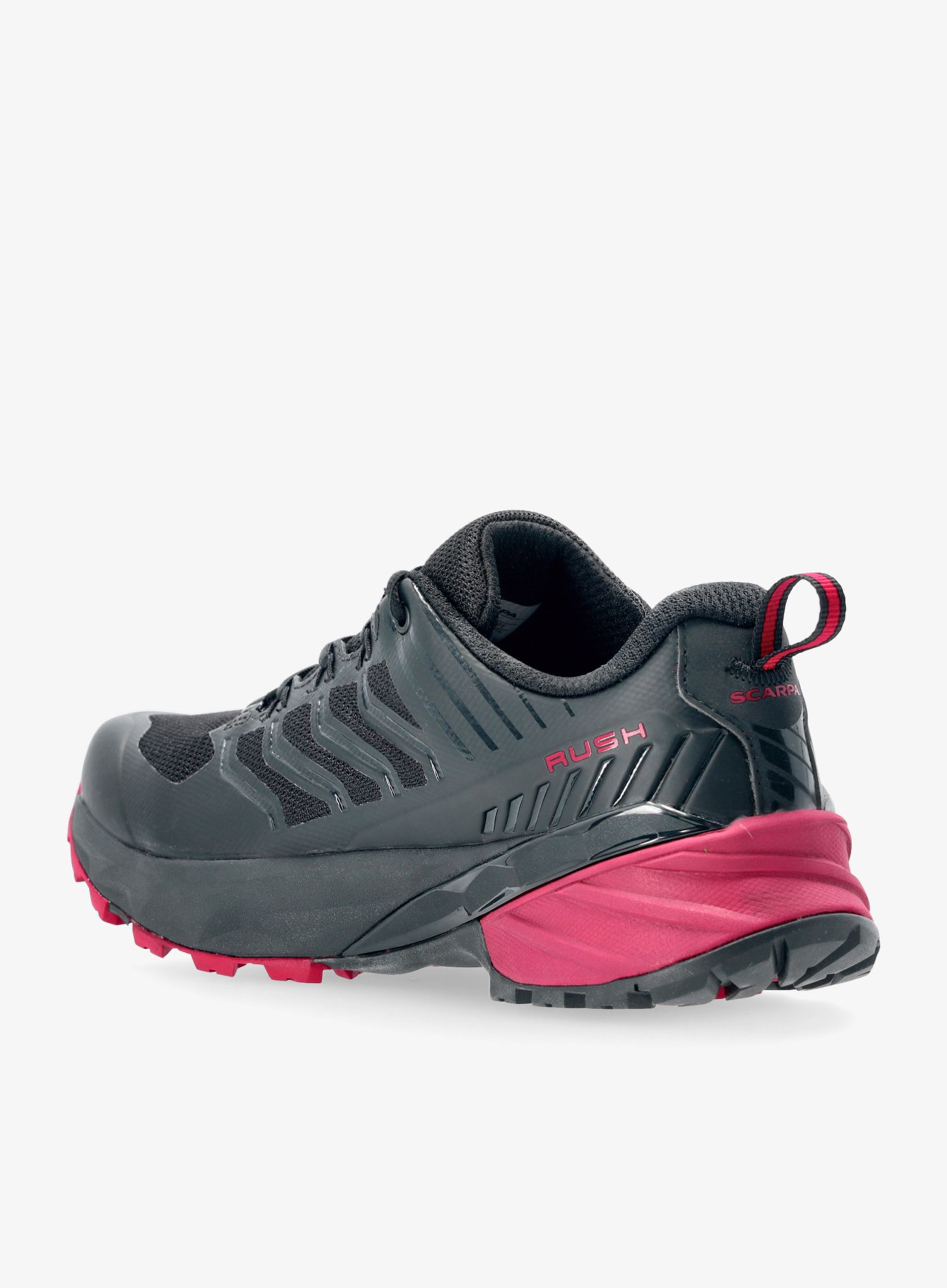 Ženski pohodniški čevlji Scarpa Rush - black/cherry