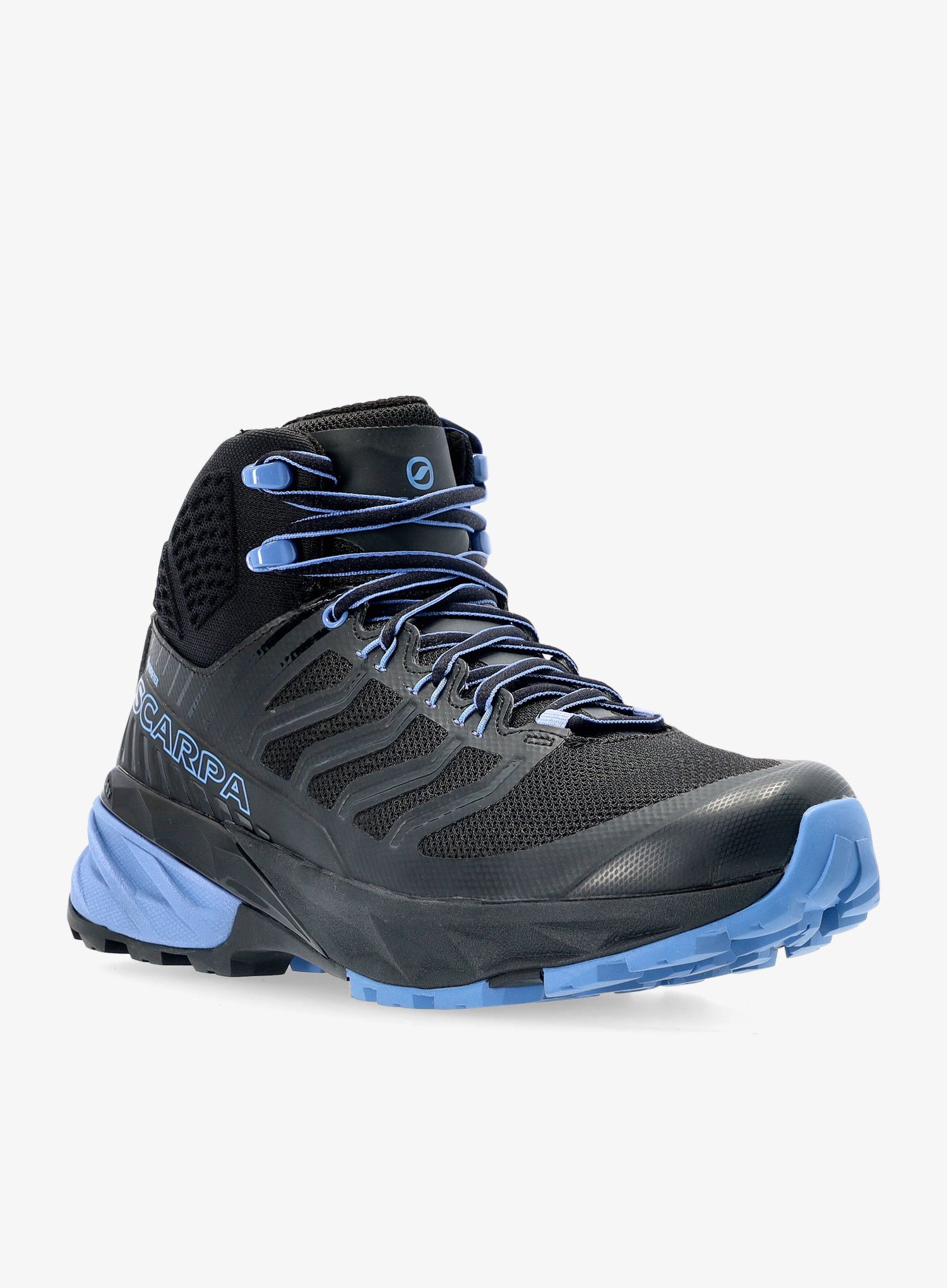 Ženski pohodniški čevlji Scarpa Rush Mid GTX - black/provence