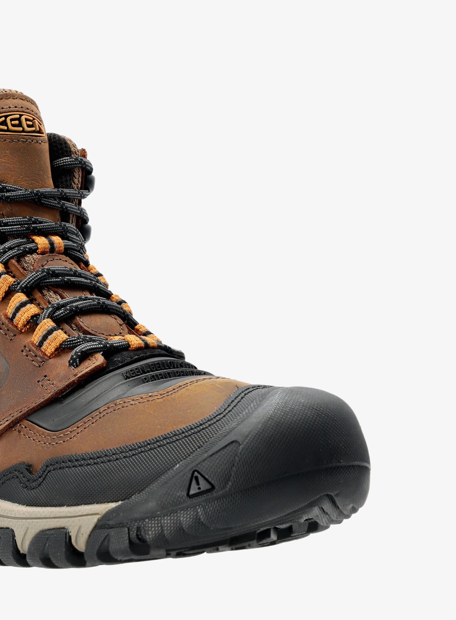 Moški pohodniški čevlji Keen Ridge Flex MID WP - bison/golden brown