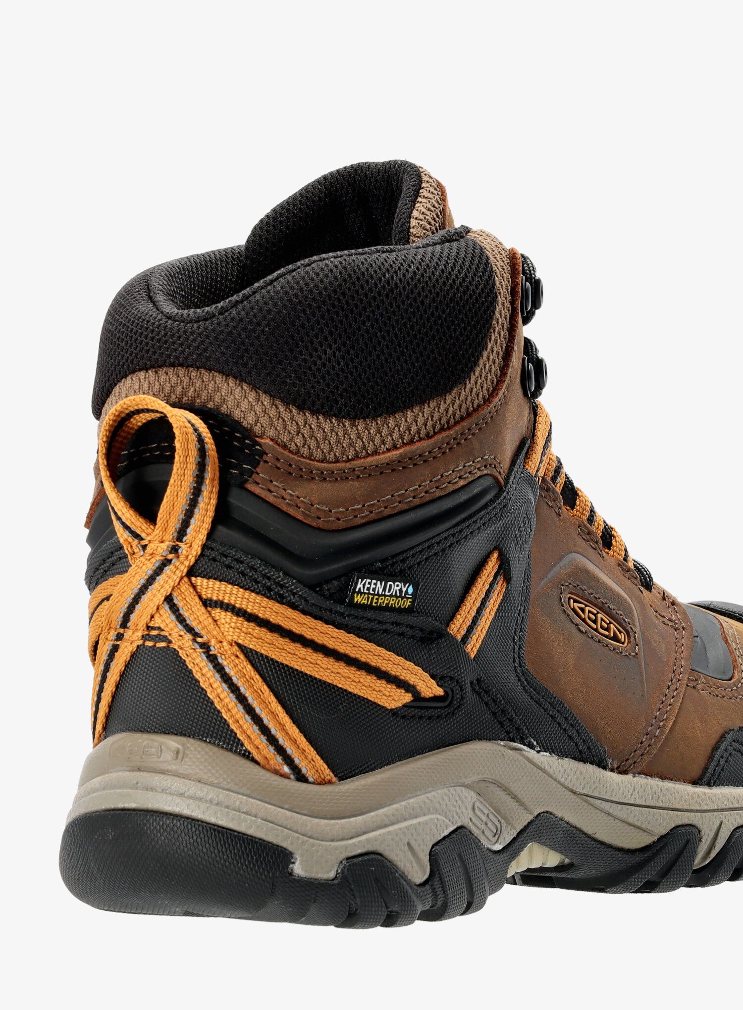 Moški pohodniški čevlji Keen Ridge Flex MID WP - bison/golden brown