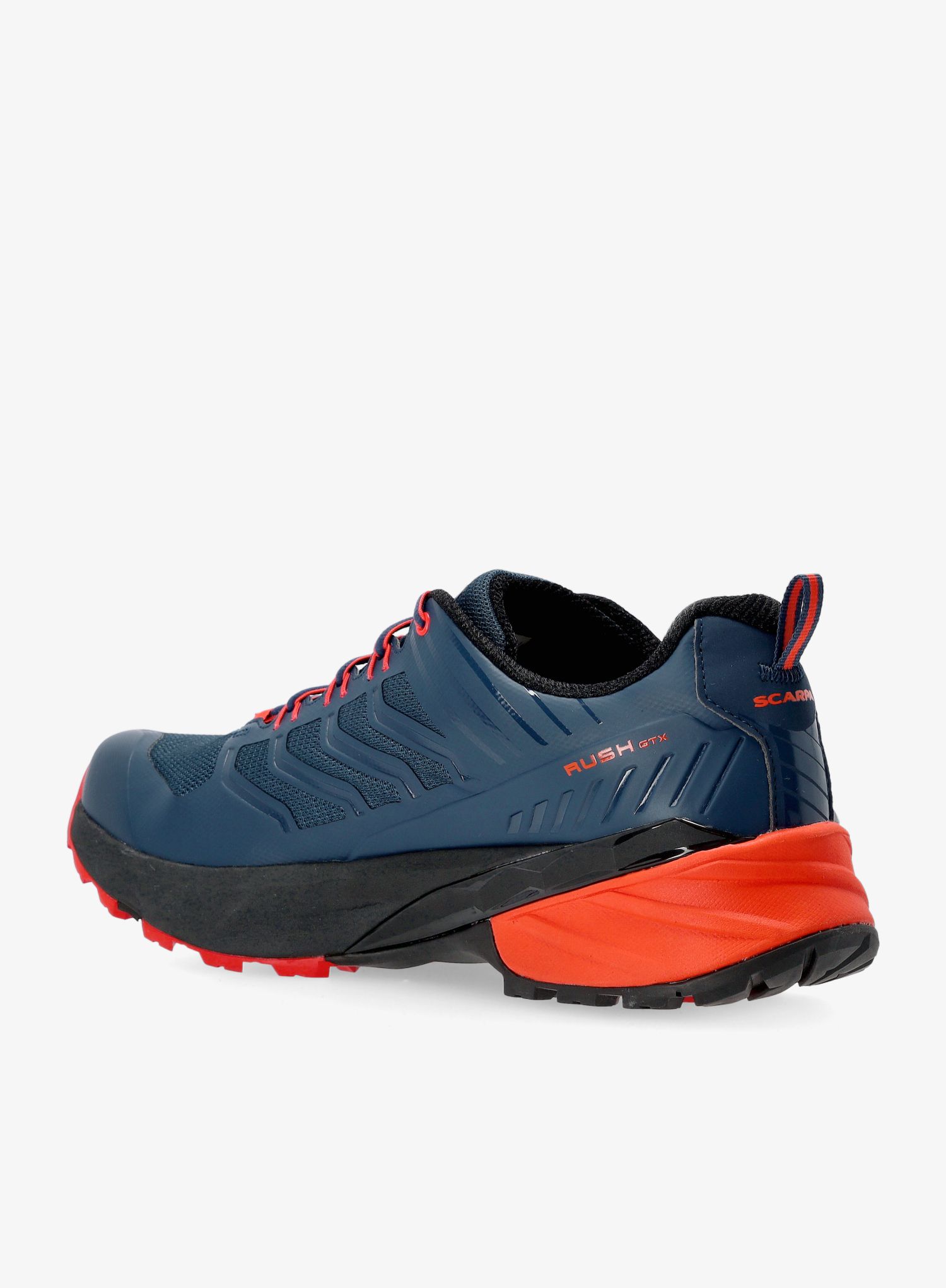 Moški pohodniški čevlji Scarpa Rush GTX - blue/fiesta
