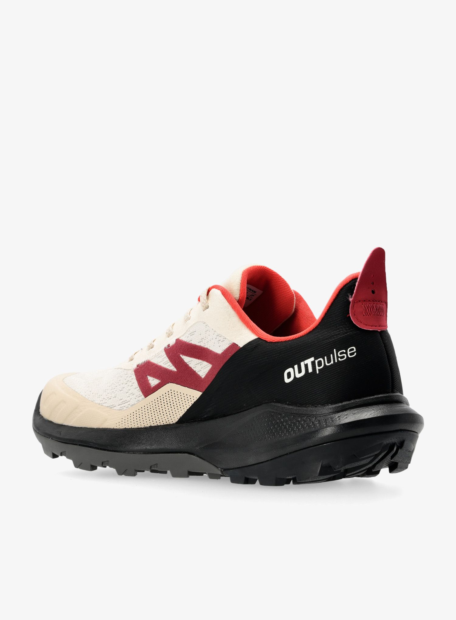 Moški pohodniški čevlji Salomon Outpulse GTX - bleached sand/black/poppy red