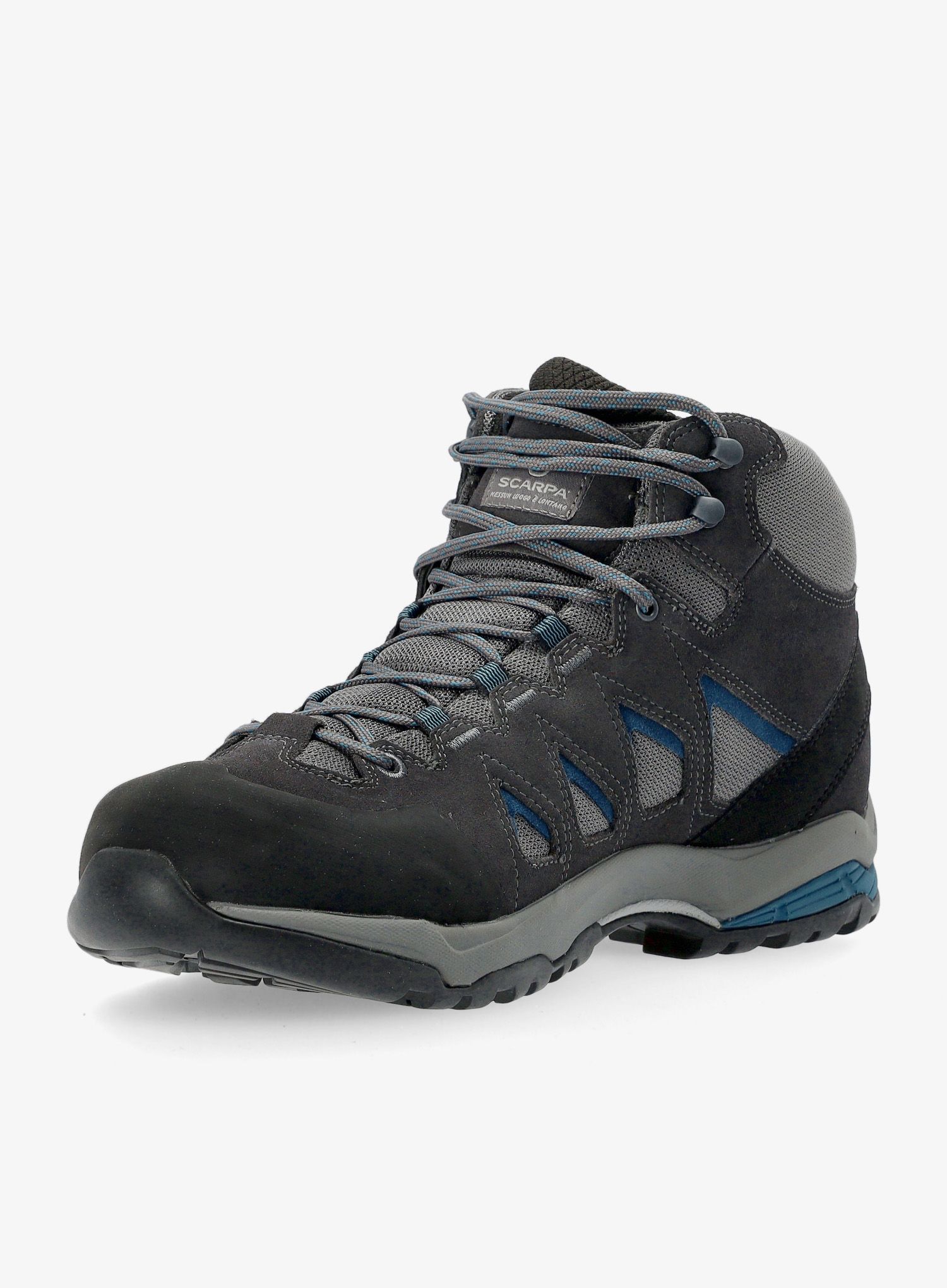 Moški pohodniški čevlji Scarpa Moraine Mid GTX - gray/storm gray/lake blue