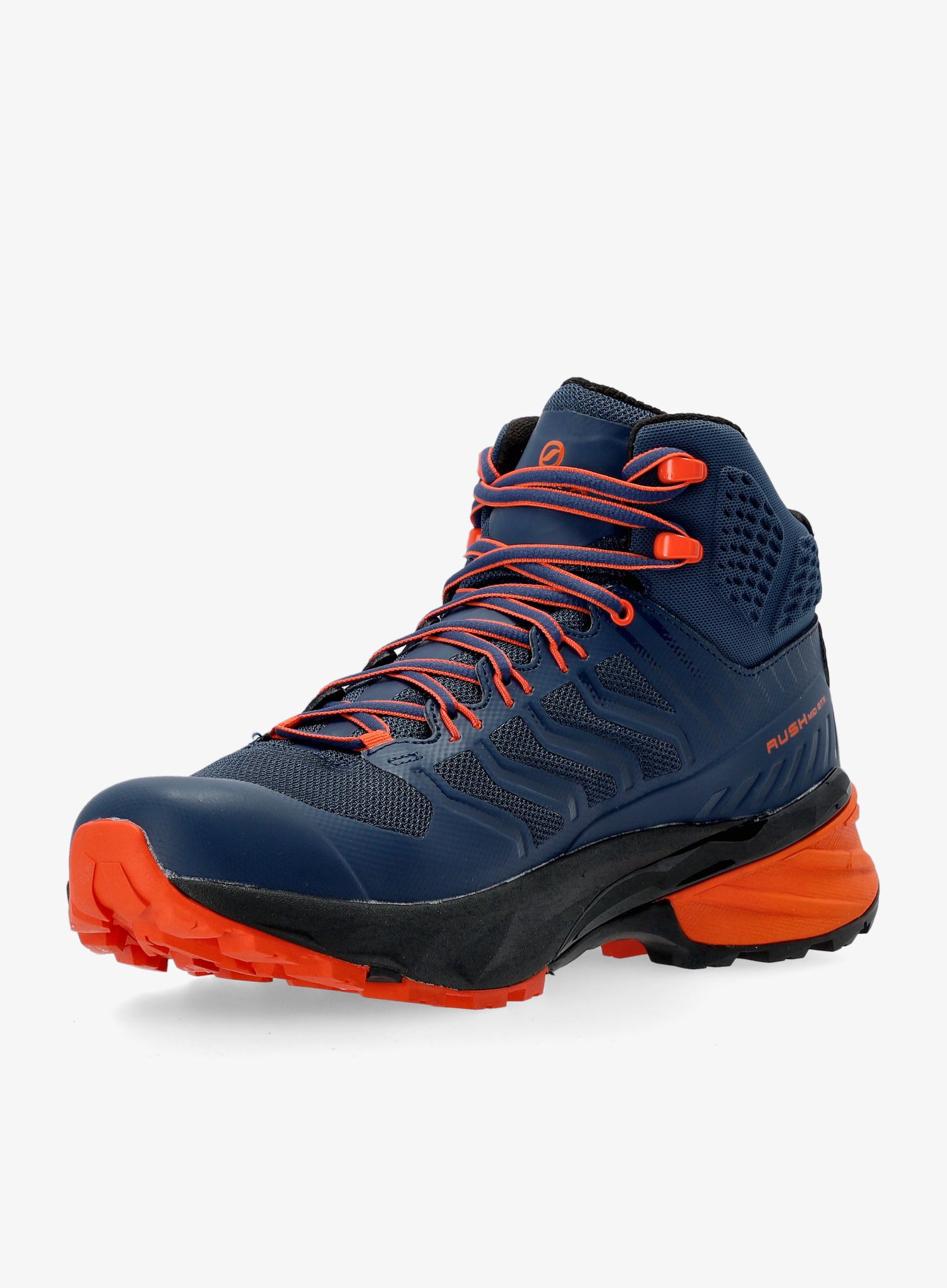 Moški pohodniški čevlji Scarpa Rush Mid GTX - blue/fiesta