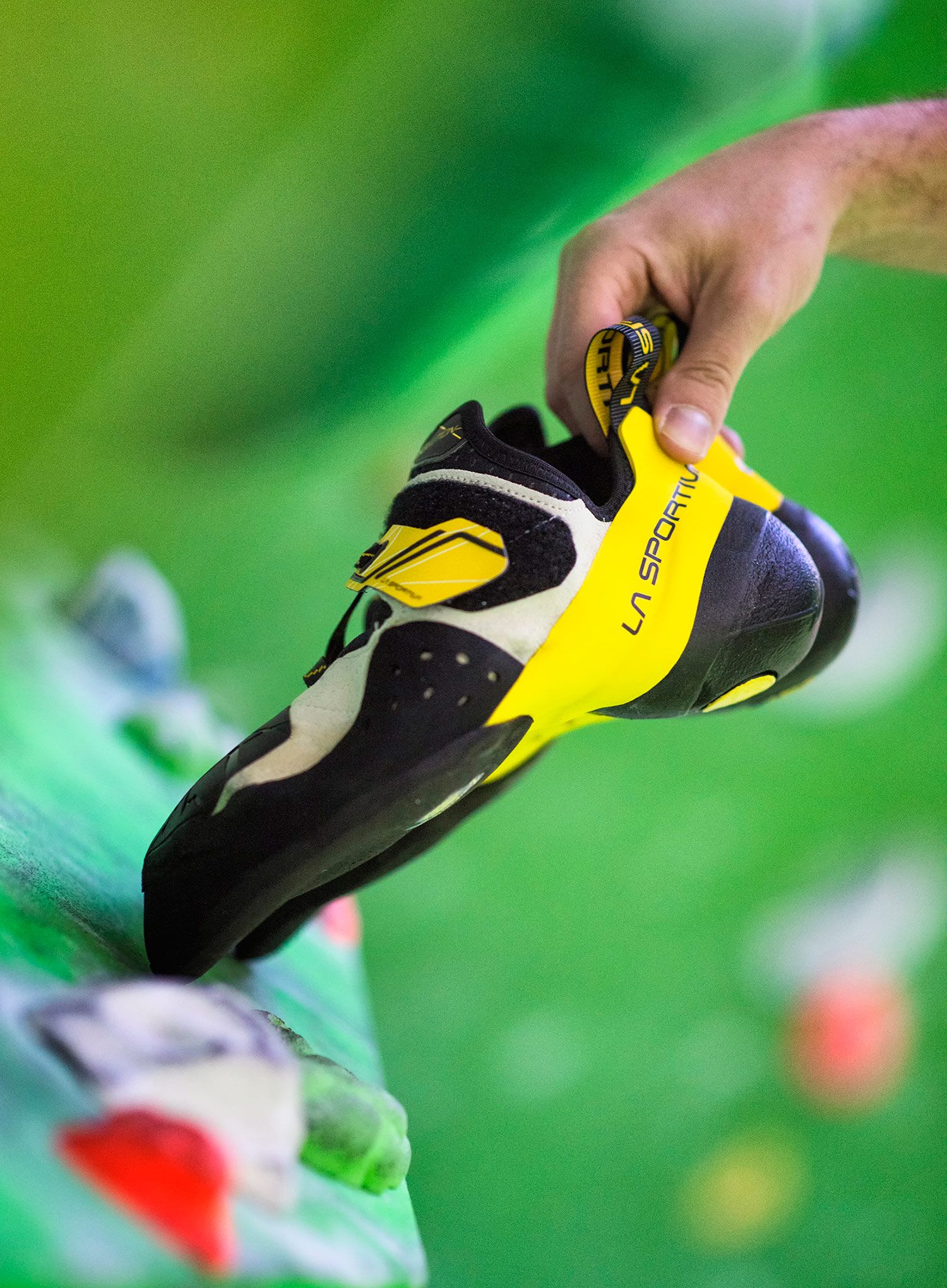 Plezalni čevlji La Sportiva Solution - white/yellow