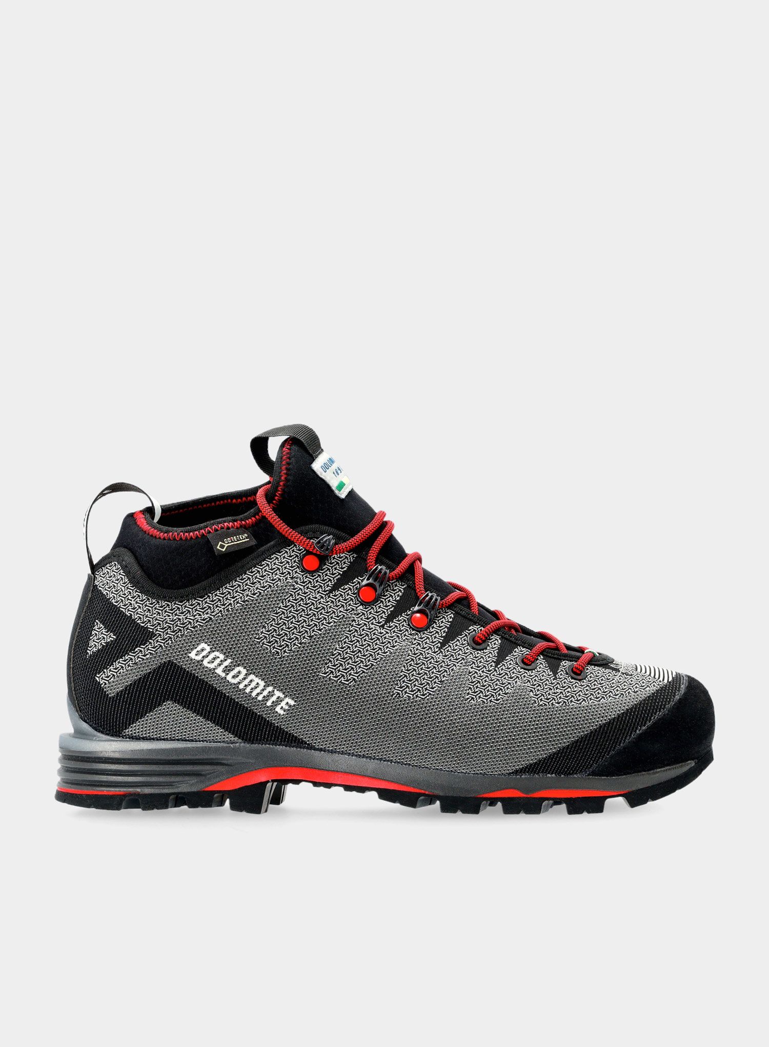 Moški planinski čevlji Dolomite Veloce GTX - pewter grey/fiery red