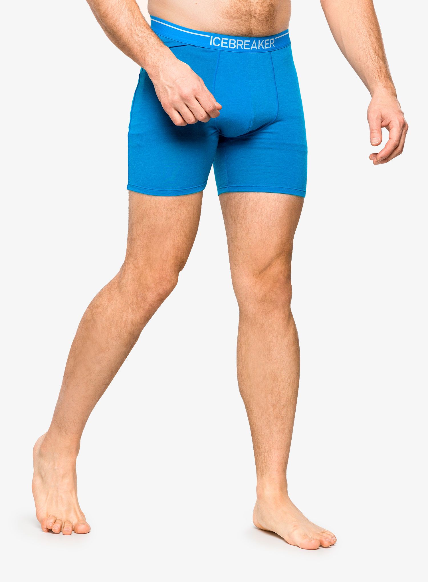 Boksarice Icebreaker Anatomica Long Boxers - geo blue