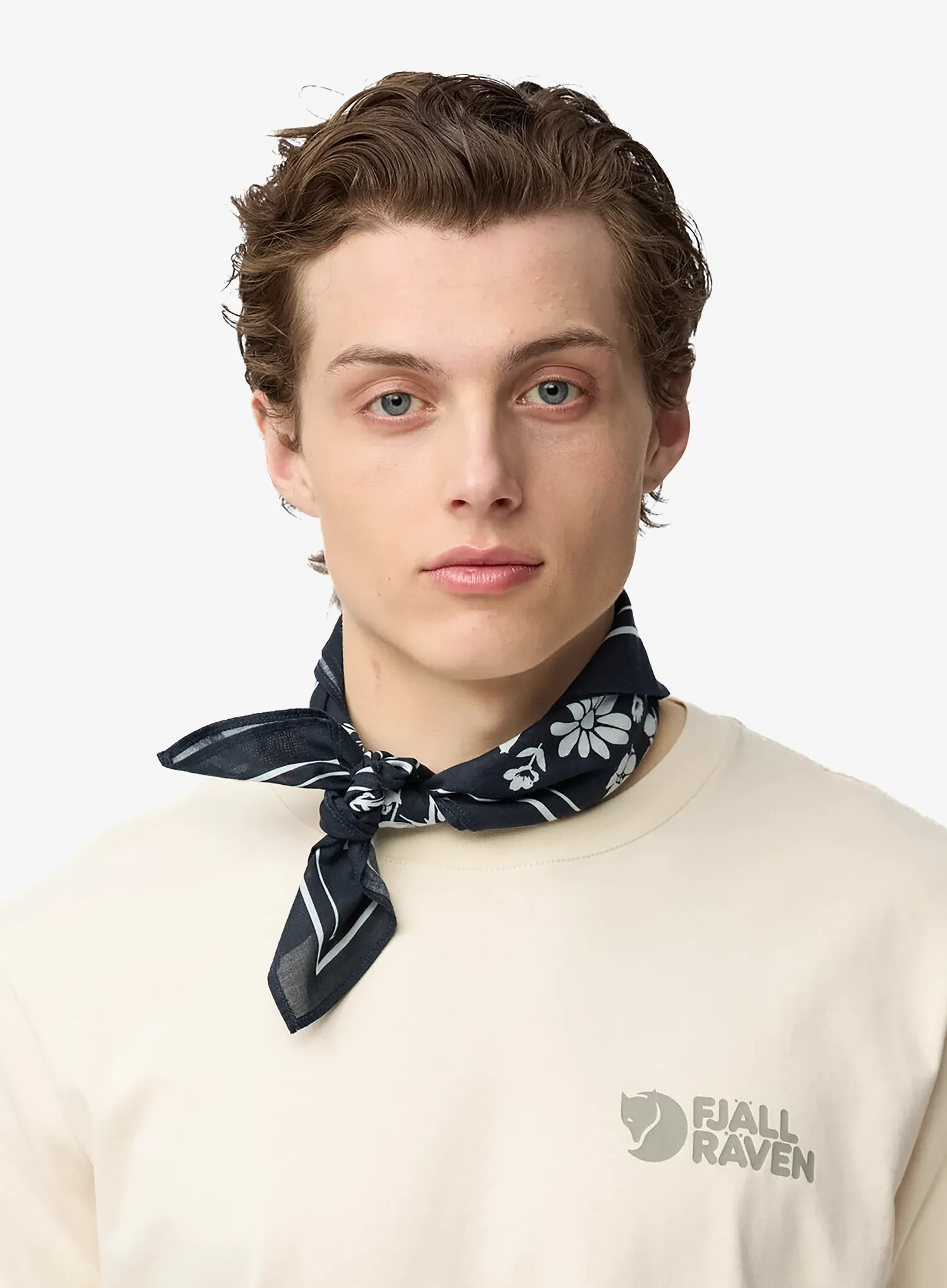 Večnamenska ruta Fjallraven Fjallblomster Bandana - dark navy