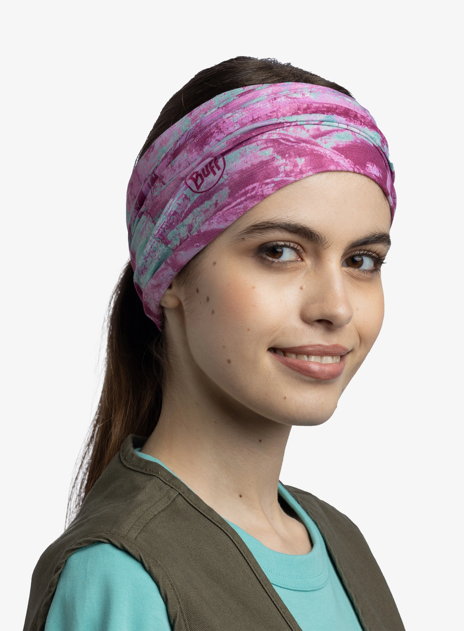 Večnamenska ruta Buff CoolNet UV - real tree aspect ocean spray