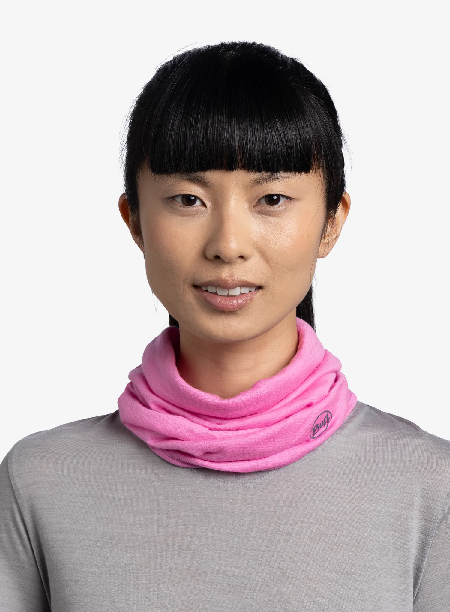 Večnamenska ruta Buff Lightweight Merino Wool - solid fluor fuchsia