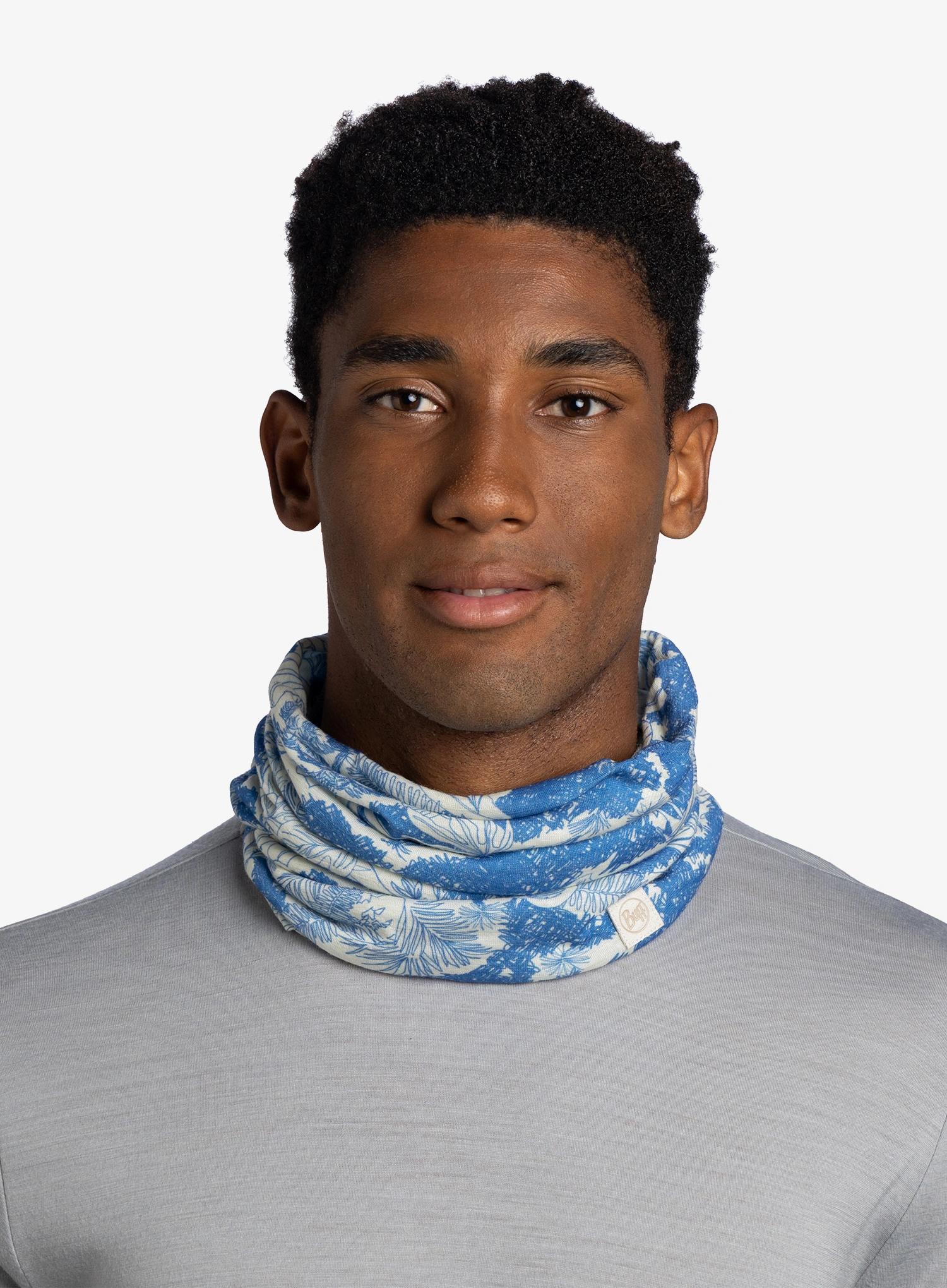 Večnamenska ruta Buff Merino Lightweight Digital Prints - loer blue