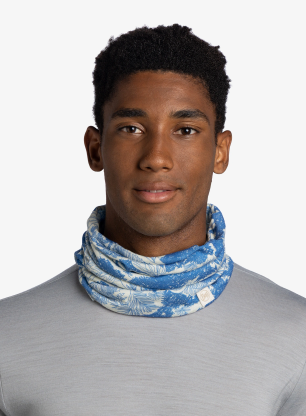 Večnamenska ruta Buff Merino Lightweight Digital Prints - loer blue