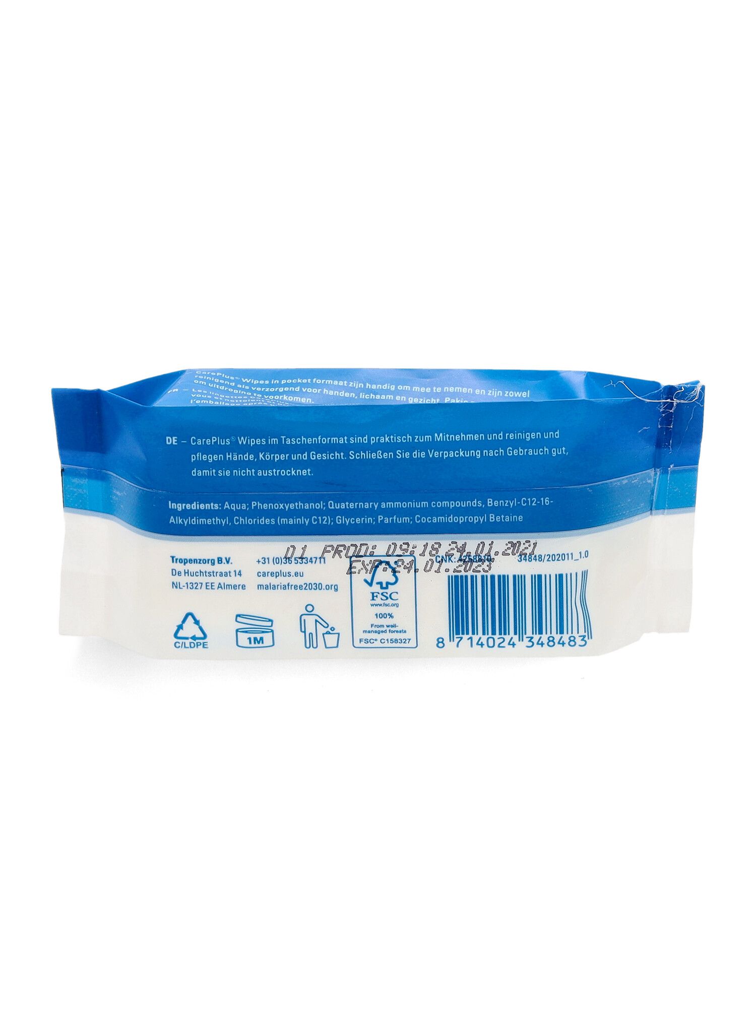 Robčki Care Plus Hygiene Travel Wipes