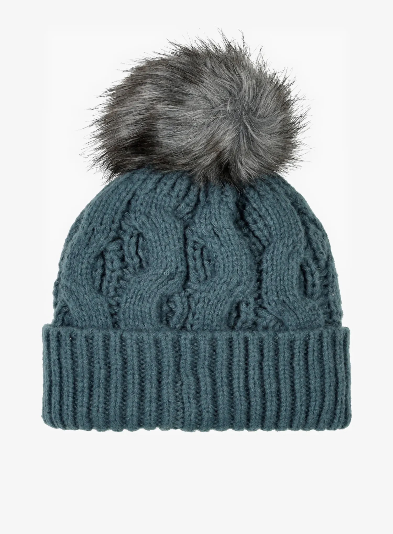 Ženska kapa Columbia Boundless Days Cable Knit Pom Beanie - everblue