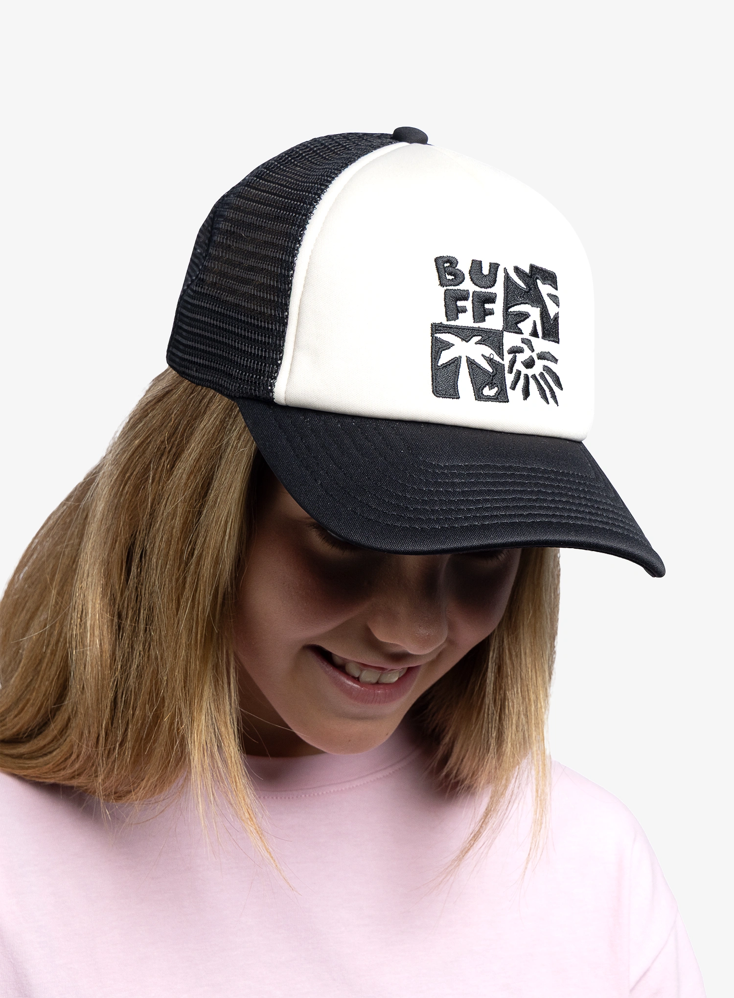 Otroška kapa Buff Trucker Cap Kid - pampani black