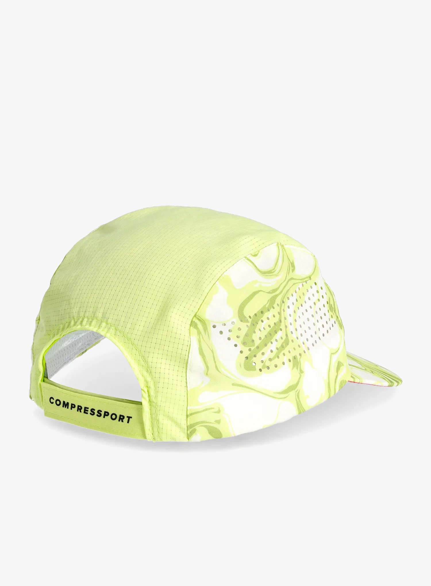 Kapa s šiltom Compressport Pro Racing Cap - green camo/fluo red