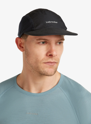 Kapa s šiltom Icebreaker Shell+ Cotton Windb 5 Panel Cap - black
