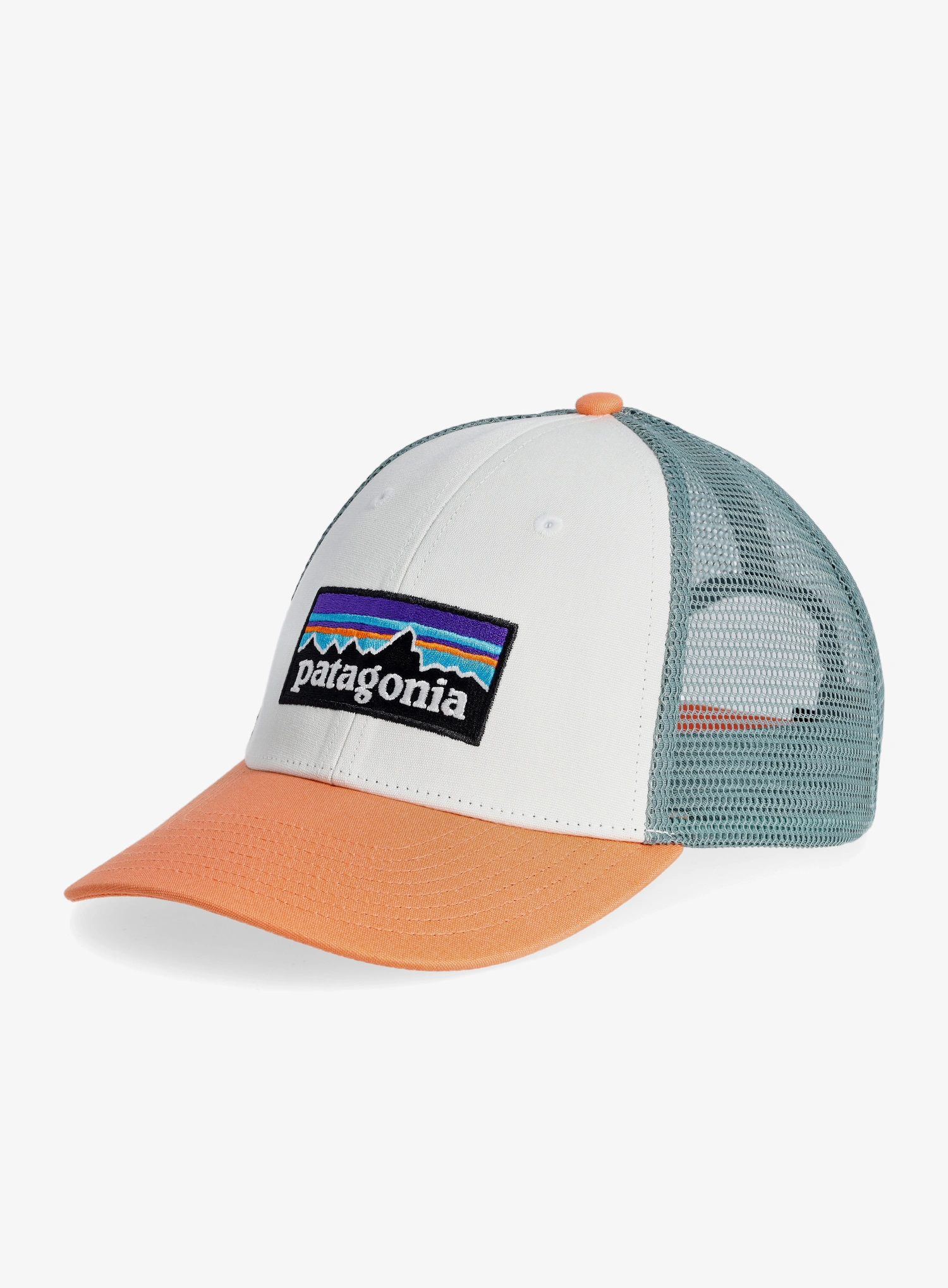PatagoniaP_6LogoLoProTruckerHat_whitew_peachsherbet_484.webp