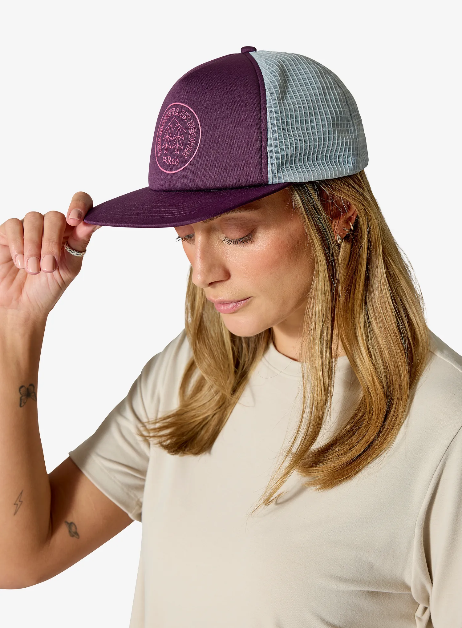 Kapa s šiltom Rab Cirque Print Cap - mulberry/pewter