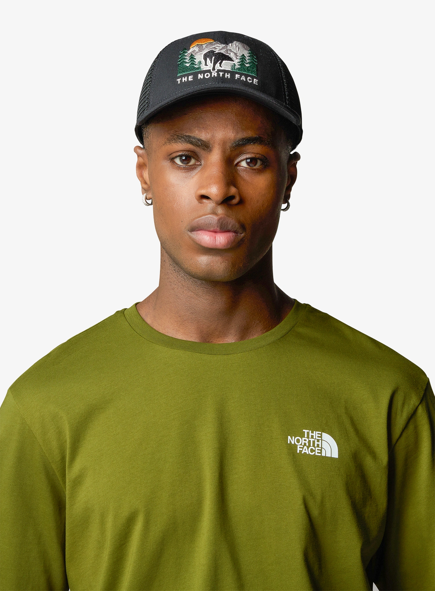 Kapa s šiltom The North Face Embroidered Mudder Trucker - tnf black/tnf black