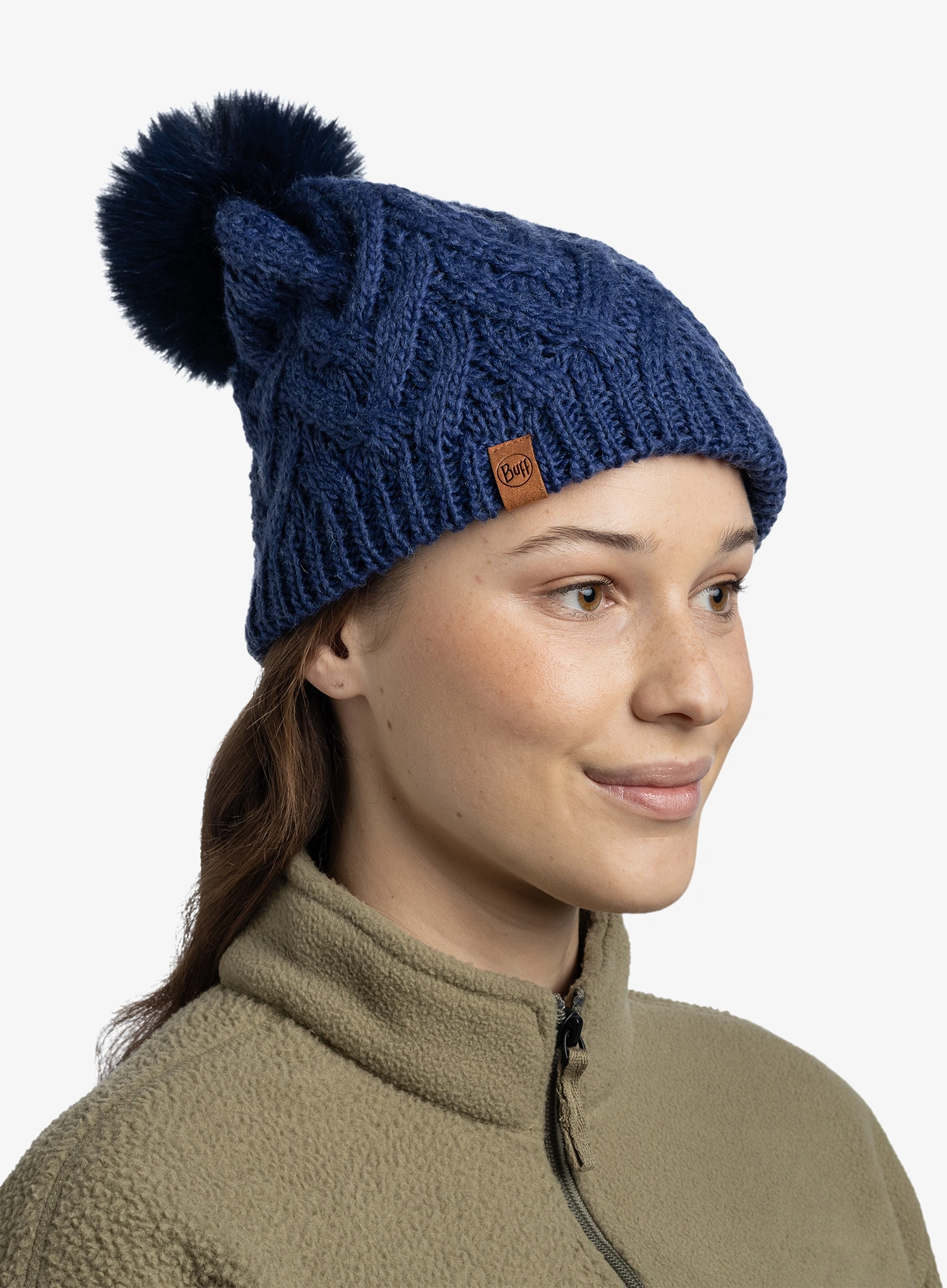 Ženska zimska kapa Buff Knitted&Fleece Beanie Caryn - midnight