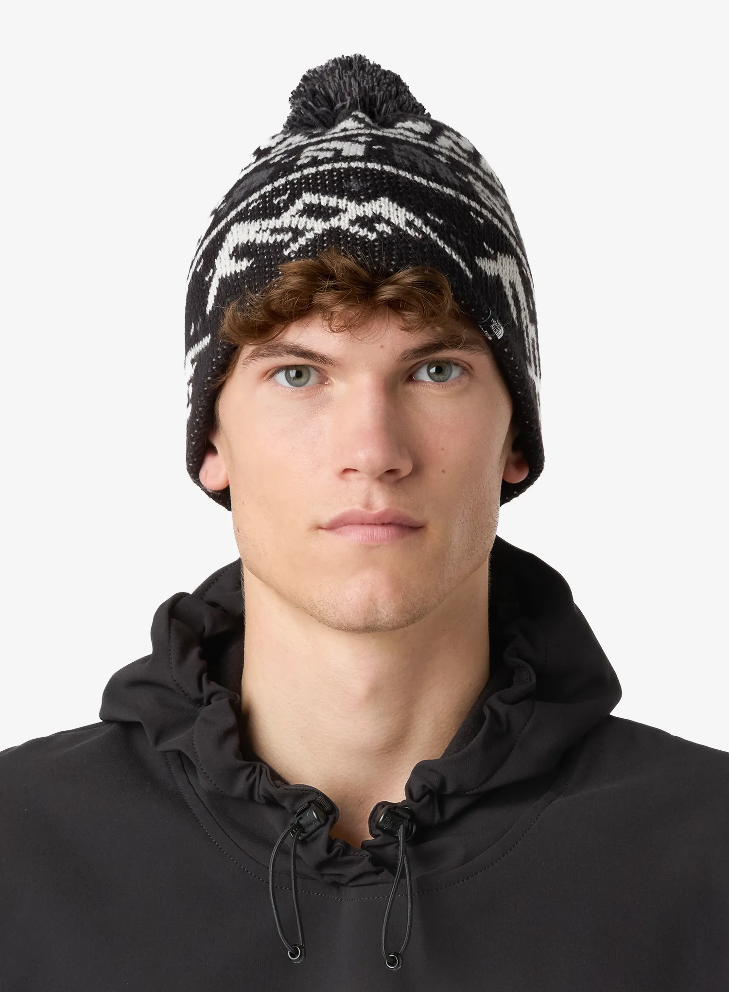 Zimska kapa The North Face Cabin Ski Tuke - tnf black jacquard/pom
