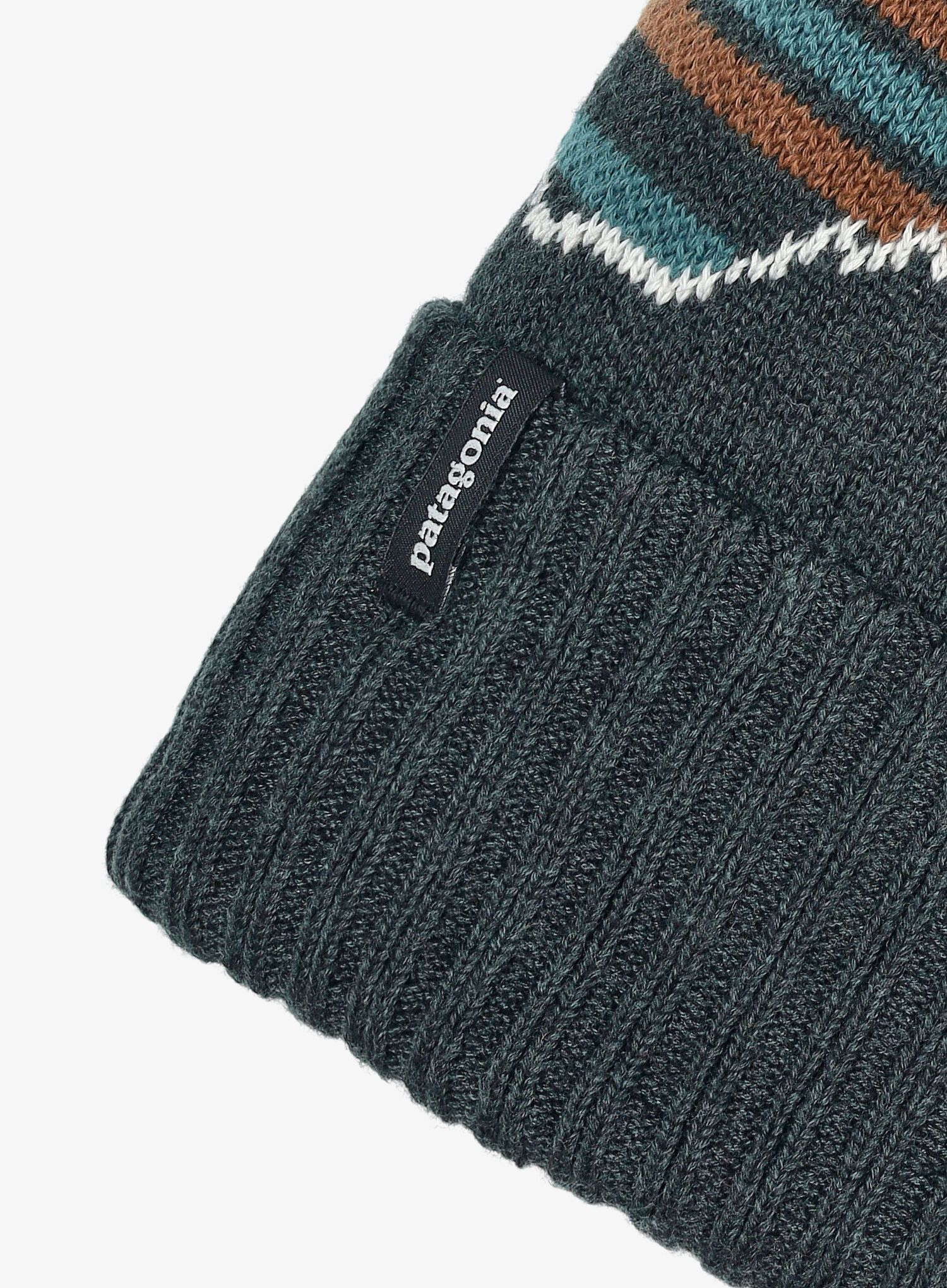 Zimska kapa Patagonia Powder Town Beanie - fitz roy stripe/smolder blue