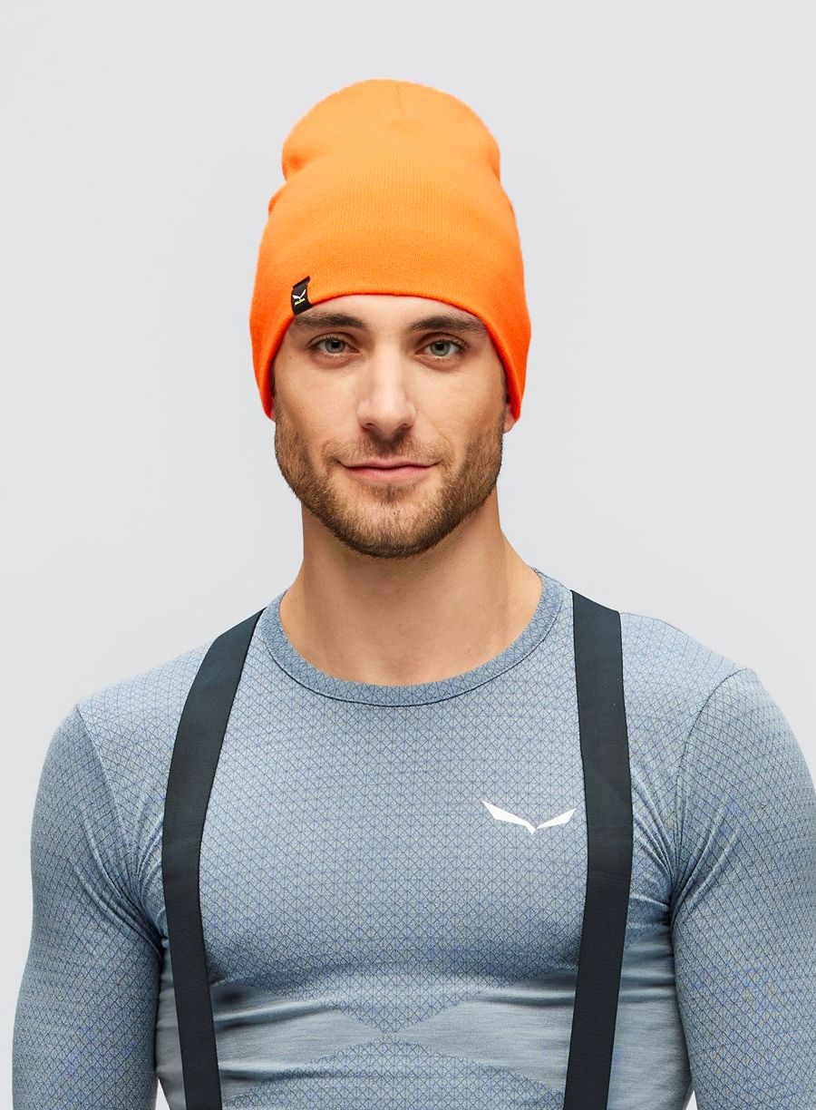 Kape Salewa Sella Ski Beanie - fluo orange