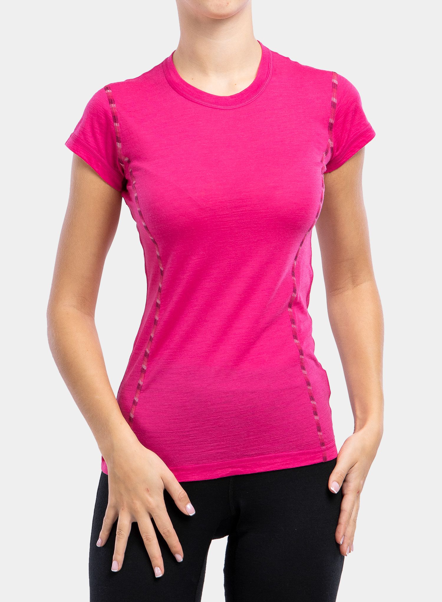 Ženska termo majica Sensor Merino Air Tee S/S - magenta