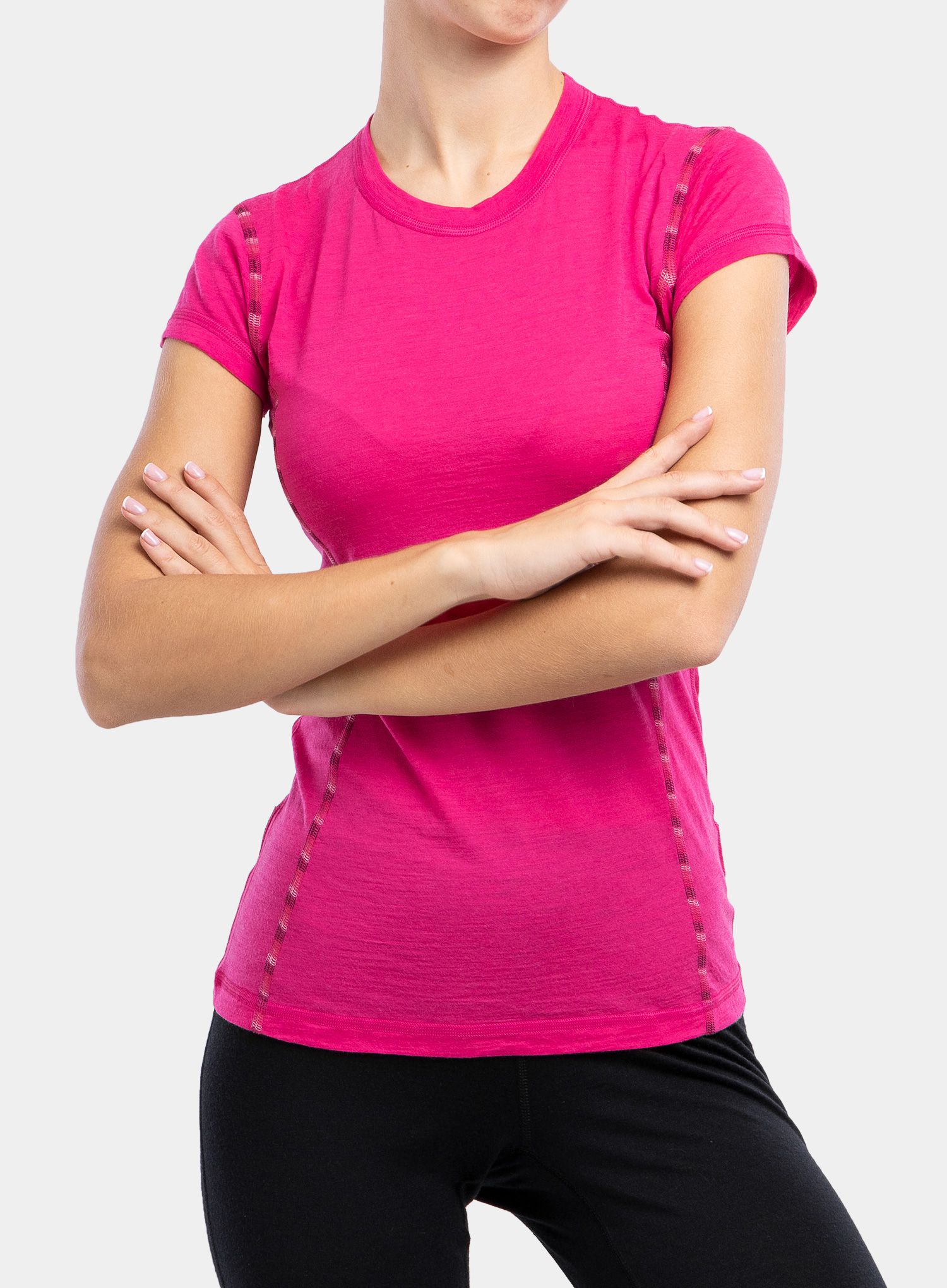 Ženska termo majica Sensor Merino Air Tee S/S - magenta