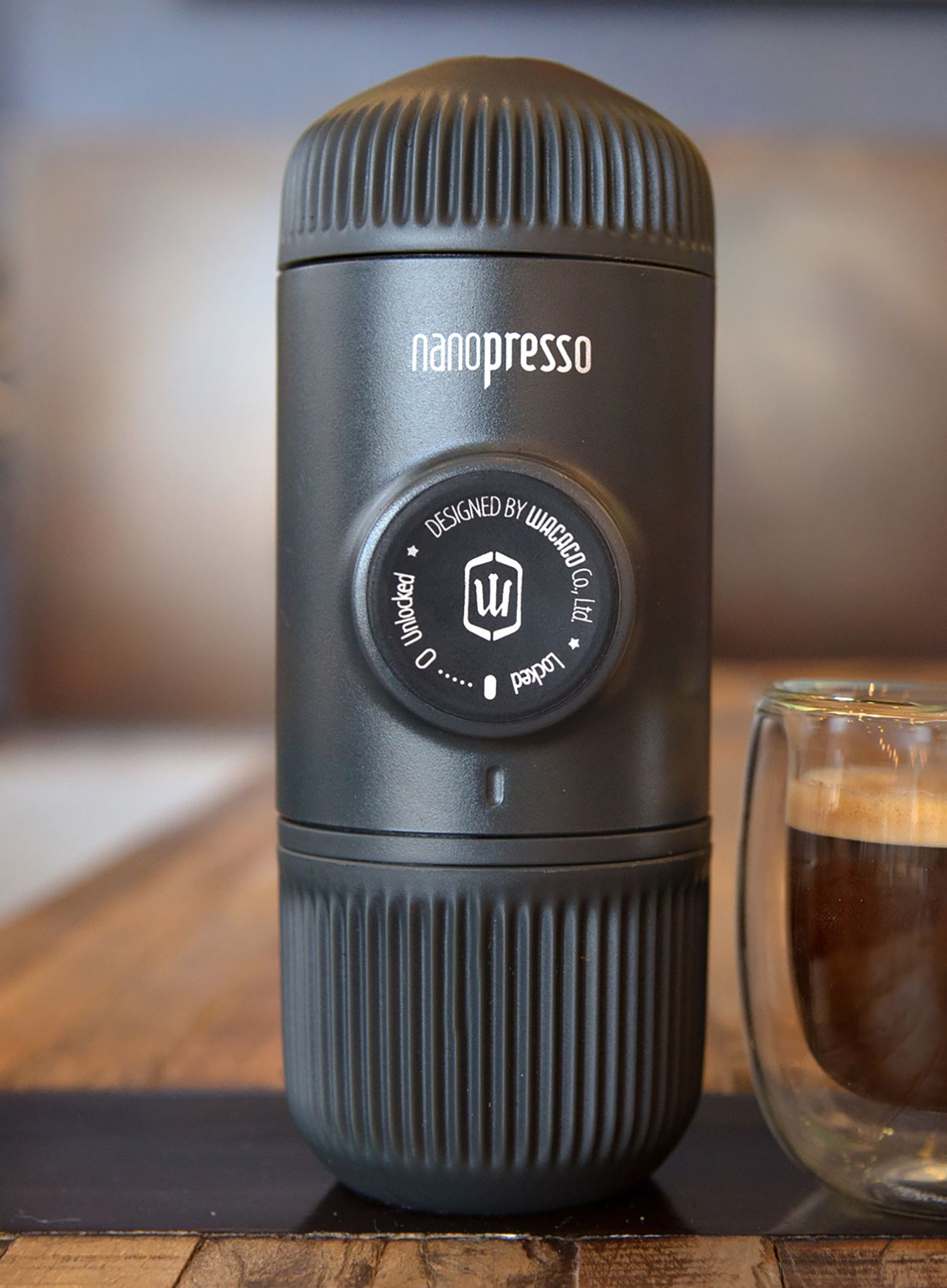 Prenosni kavomat Wacaco Nanopresso + adapter - grey