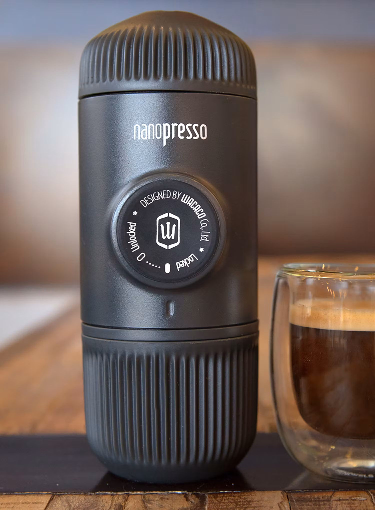 Prenosni kavomat Wacaco Nanopresso Elements + etui - grey