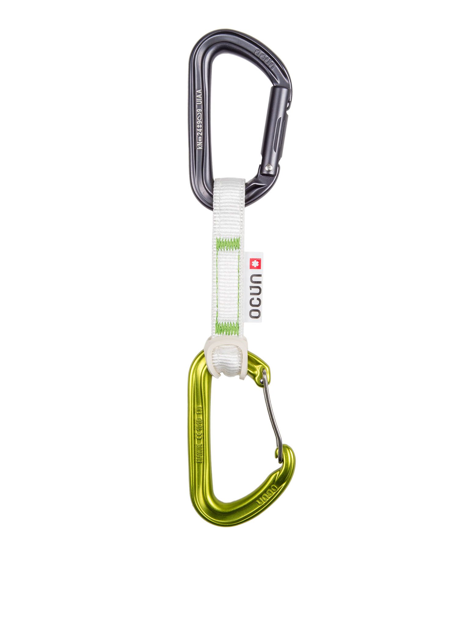 Sistem vponk Ocun Hawk QD Combi Bio-Dyn-Ring 15 mm 10 cm 6-pack - green
