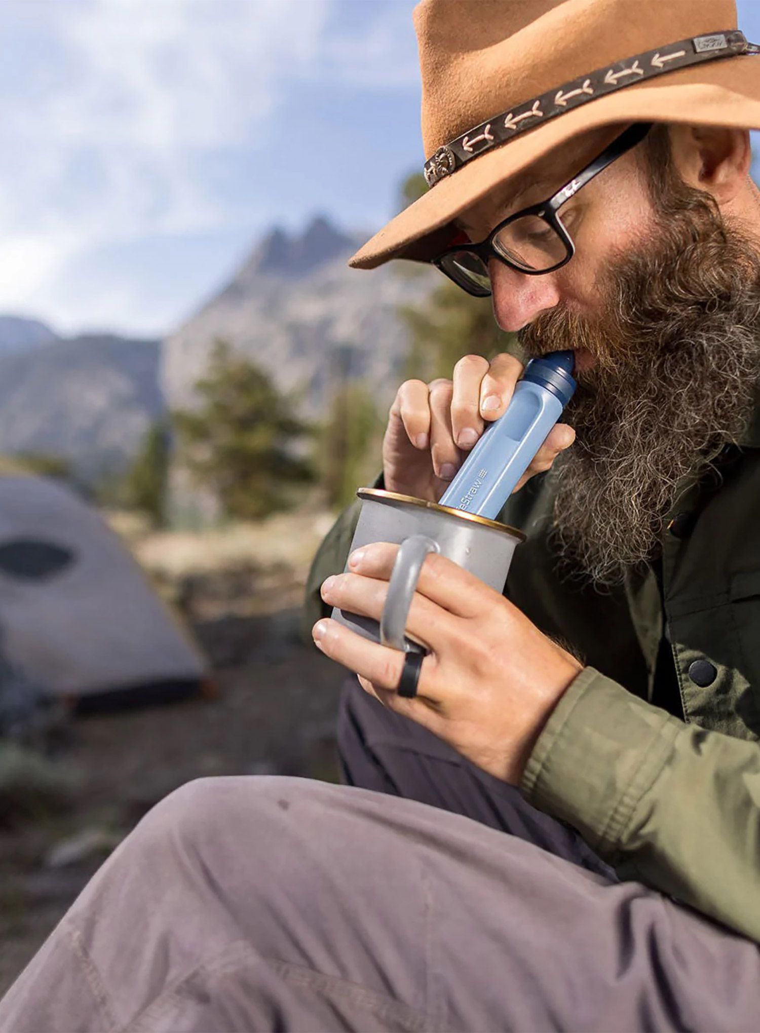 Filter za vodo LifeStraw Peak Series Personal Water Filter Straw - mountain blue