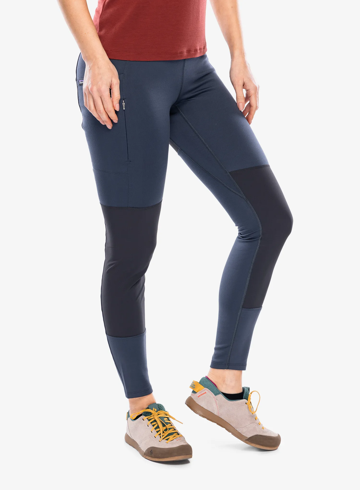 Ženske pohodniške hlače Patagonia Pack Out Hike Tights - smolder blue