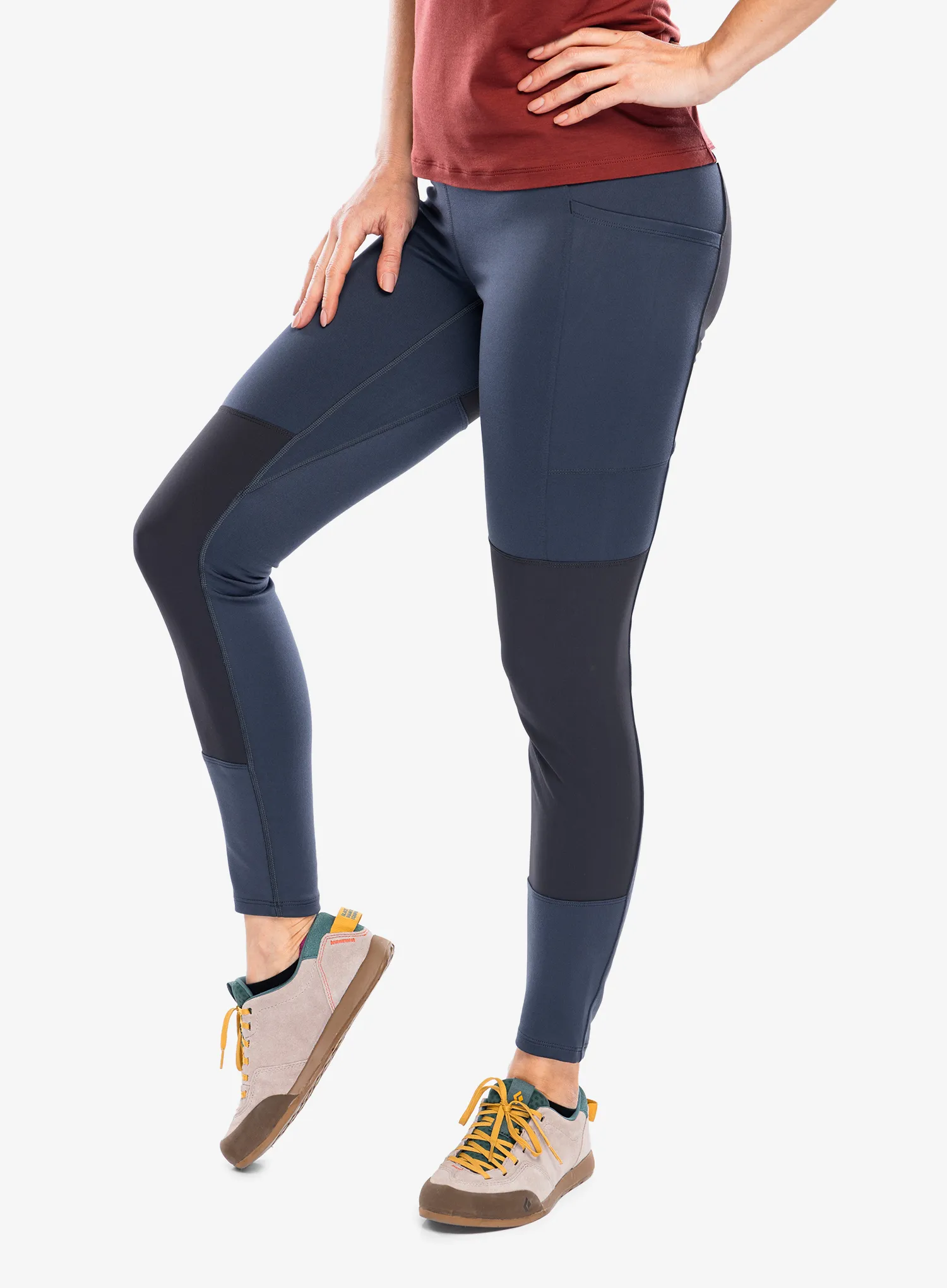 Ženske pohodniške hlače Patagonia Pack Out Hike Tights - smolder blue