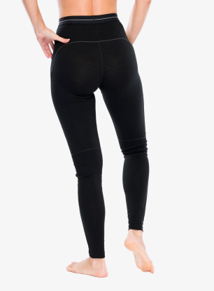 Ženske termo pajkice Icebreaker Merino 200 ZoneKnit Leggings - black