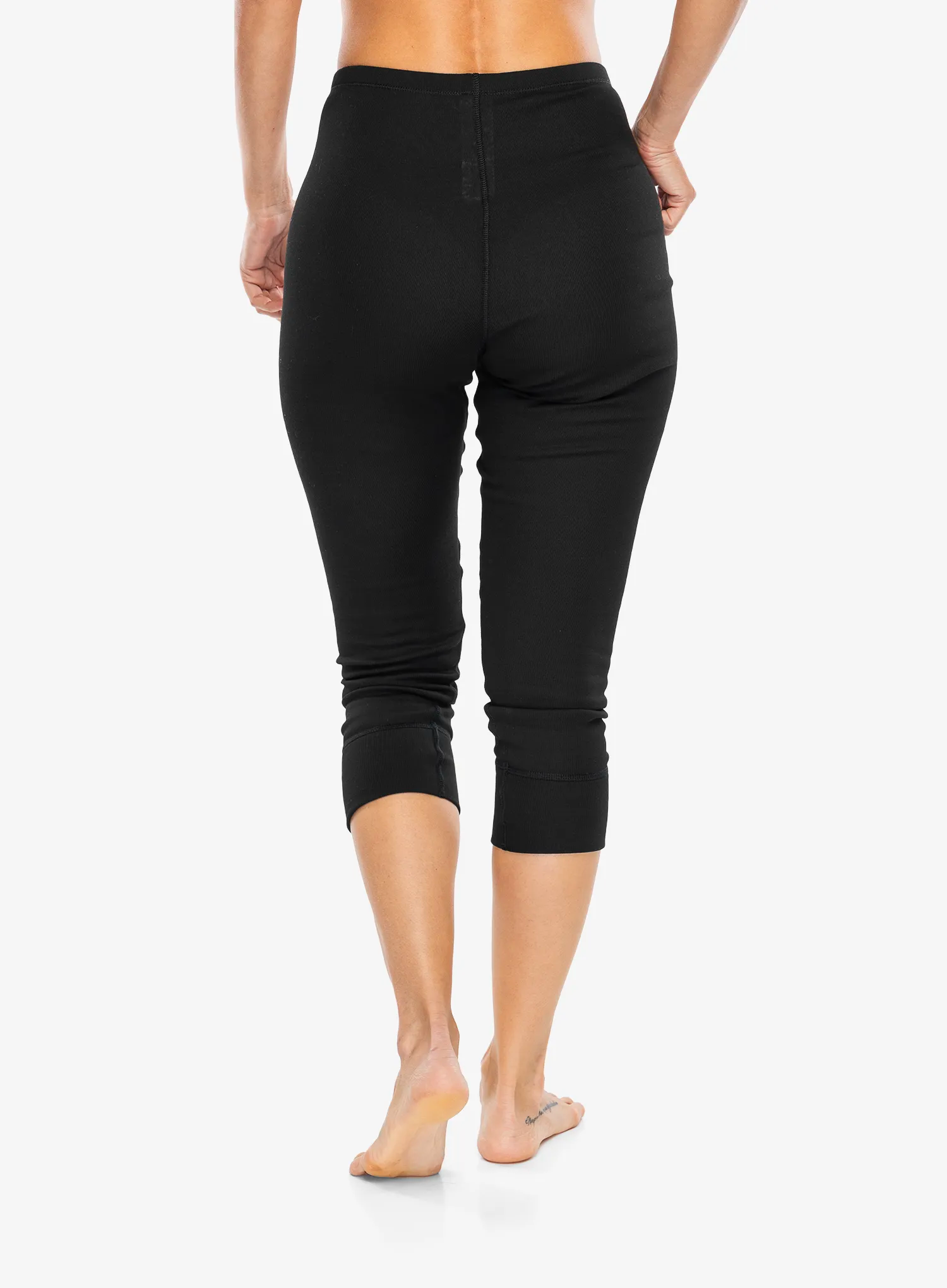 Ženske termo pajkice Odlo Active Warm BL Bottom 3/4 - black