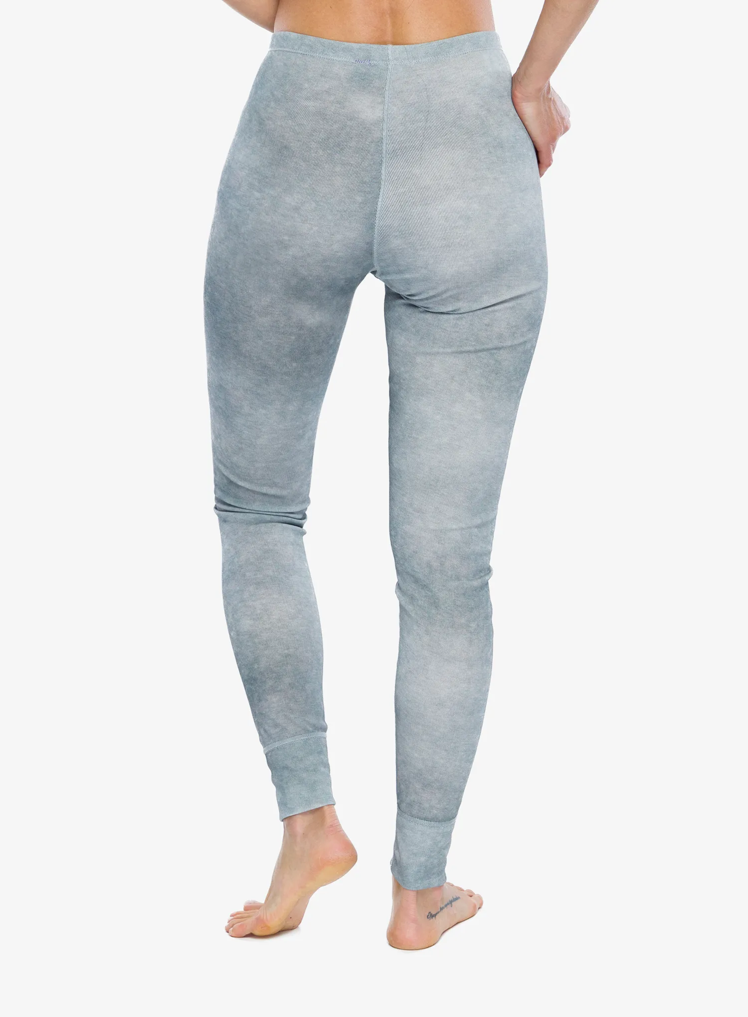 Ženske termo pajkice Odlo Active Warm X Pow BL Bottom Long - silver grey