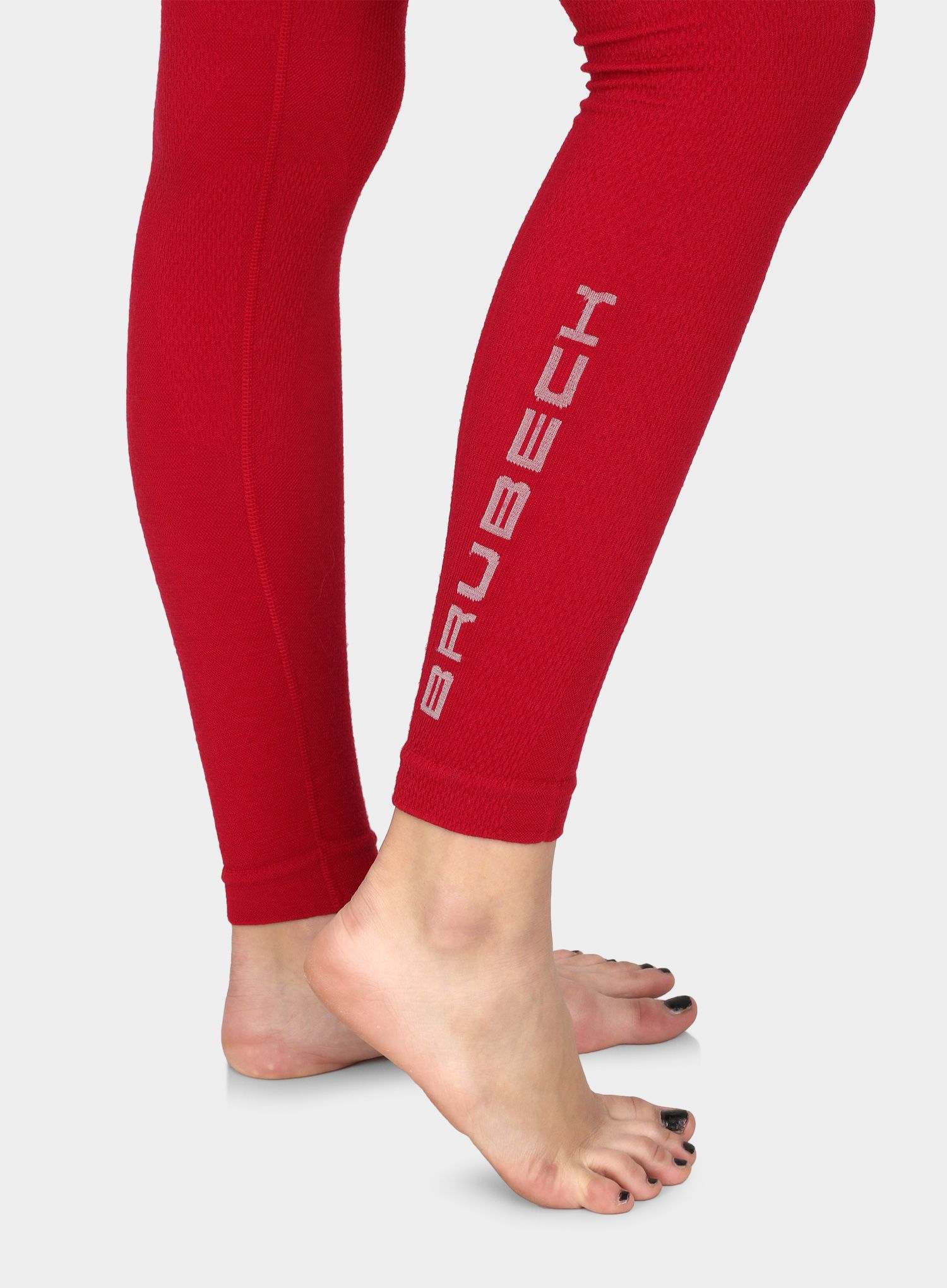 Ženske termo pajkice Brubeck Extreme Wool Pants - raspberry
