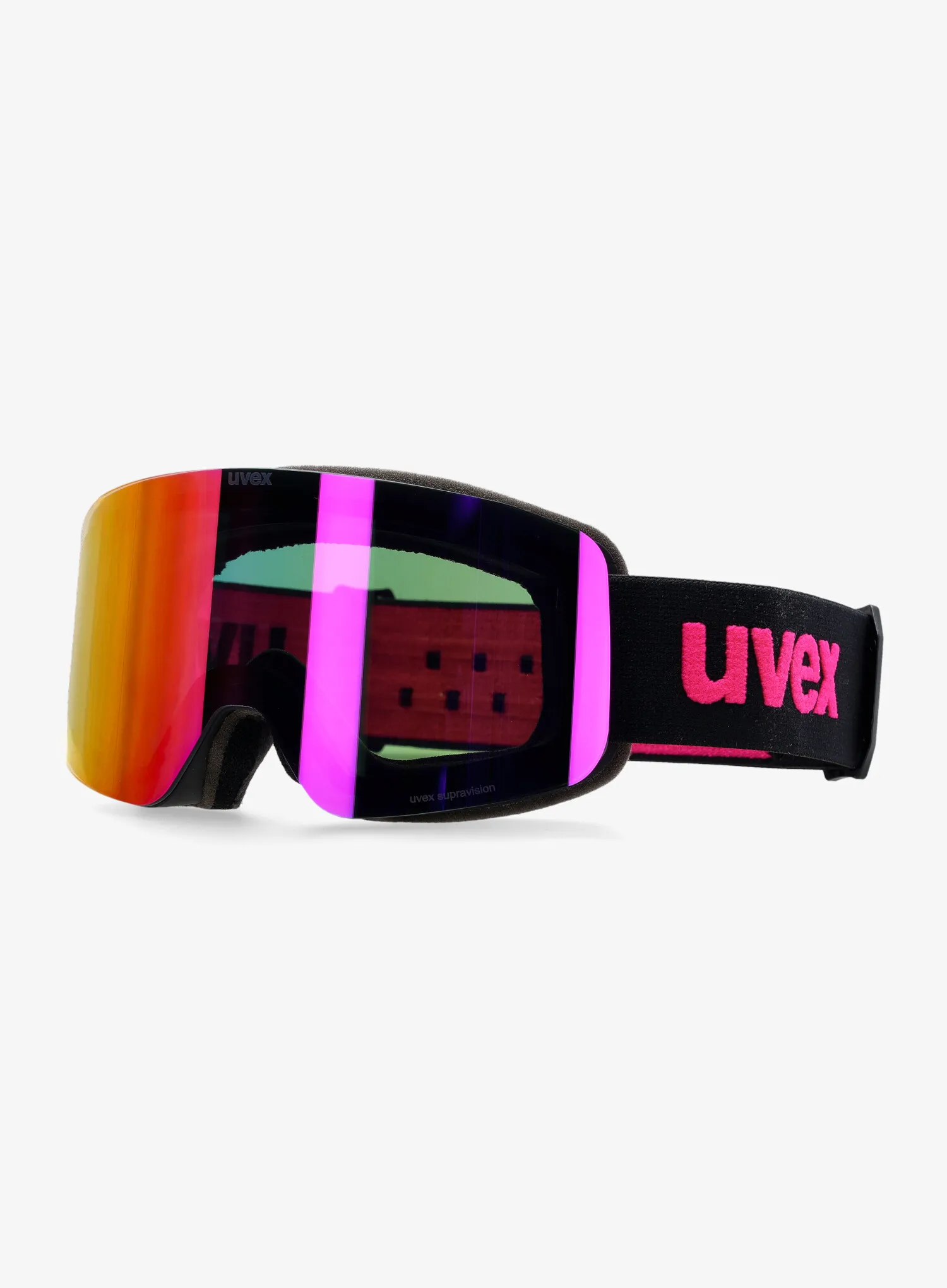 Smučarska očala za otroke Uvex pwdr FM - black/pink/green/clear