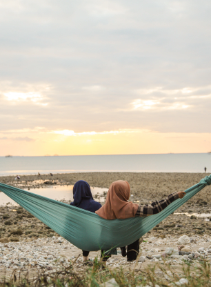Viseča mreža Ticket To The Moon Compact Hammock - petrol green