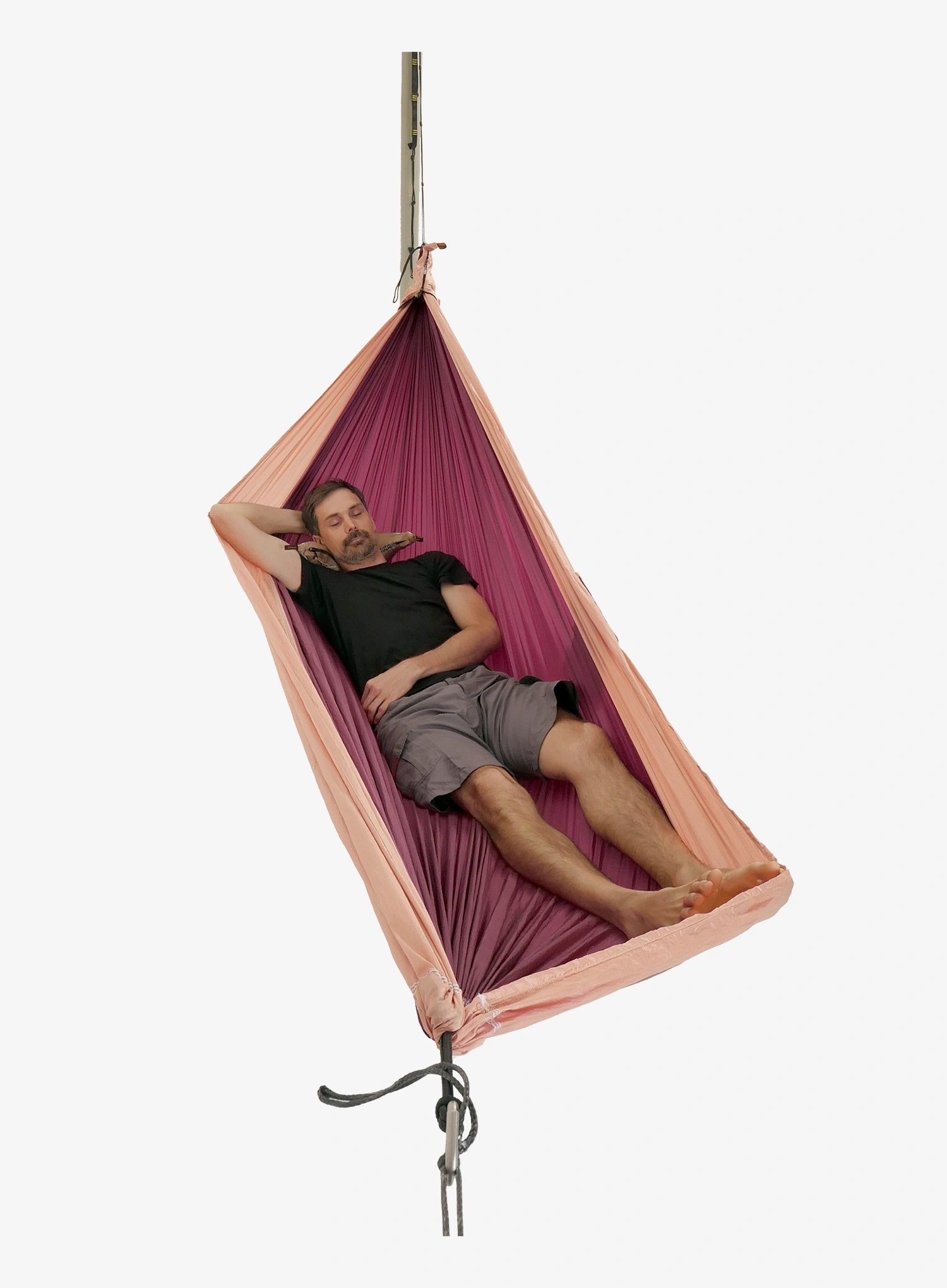 Viseča mreža za dve osebi Ticket To The Moon Original Hammock - plum/peach