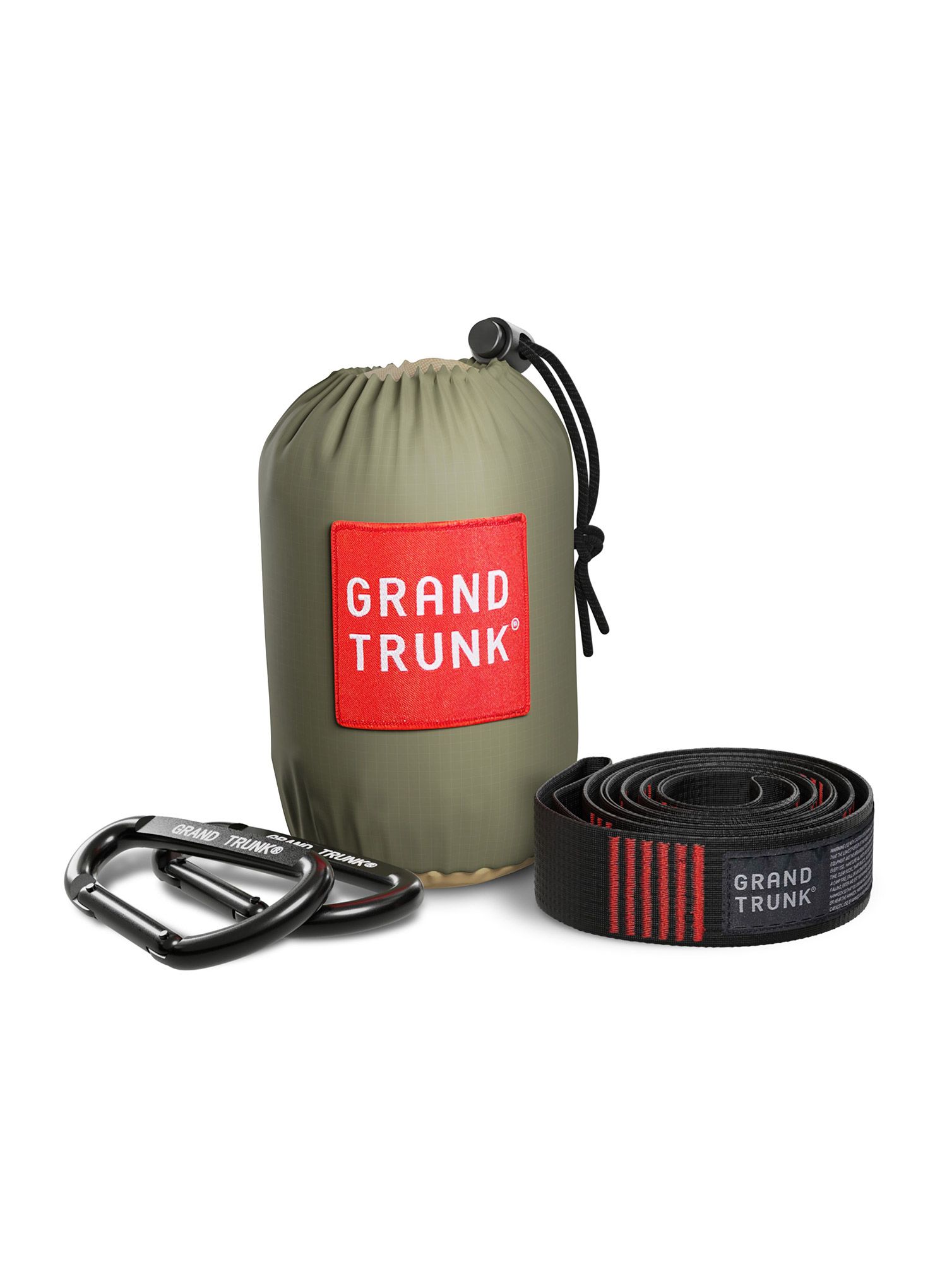Viseča mreža Grand Trunk Double Deluxe Parachute Nylon with Straps - olive/khahi