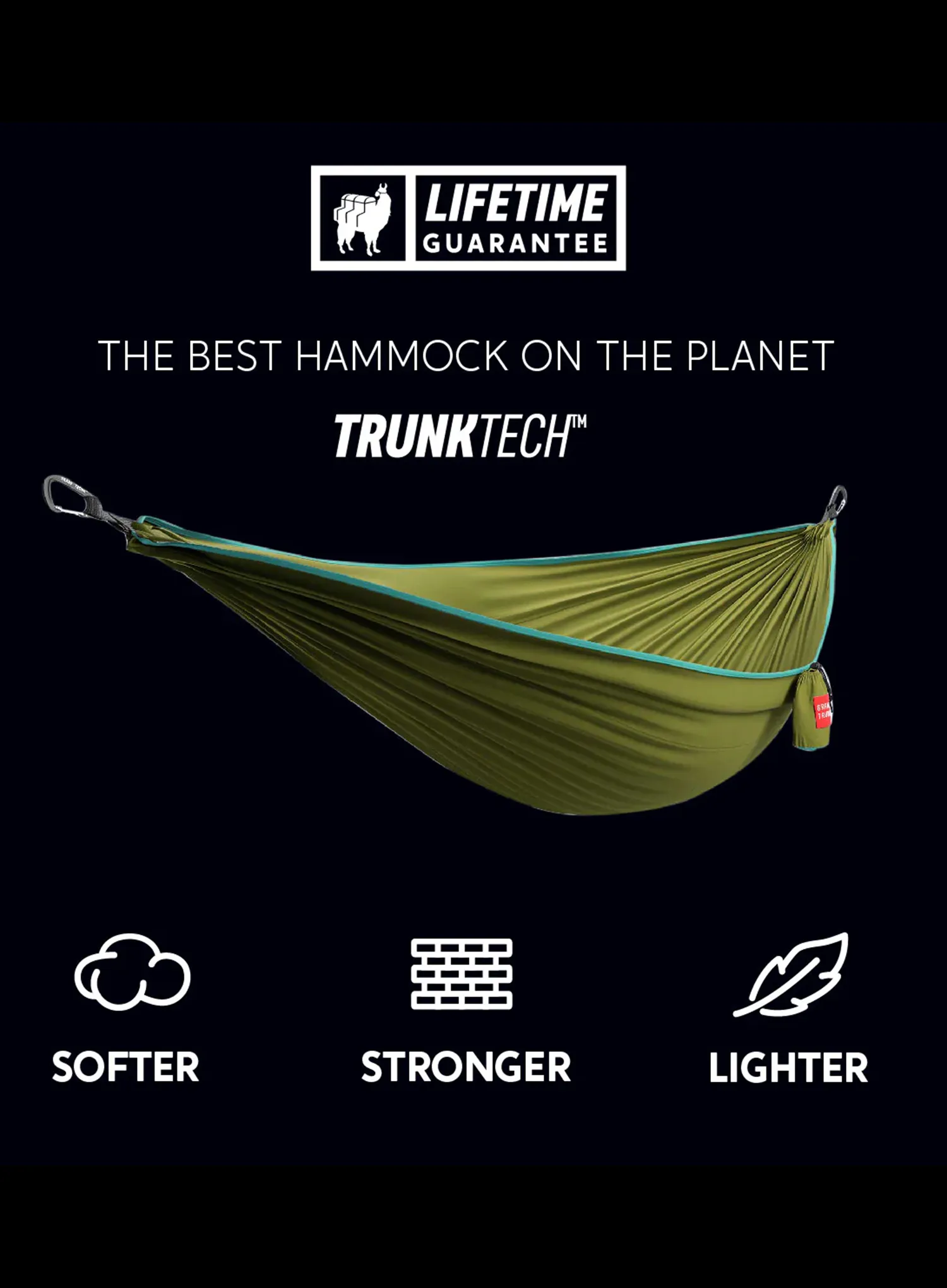 Viseča mreža Grand Trunk TrunkTech Double - green/aqua