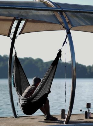 Viseča mreža Ticket To The Moon Lightest Hammock - grey