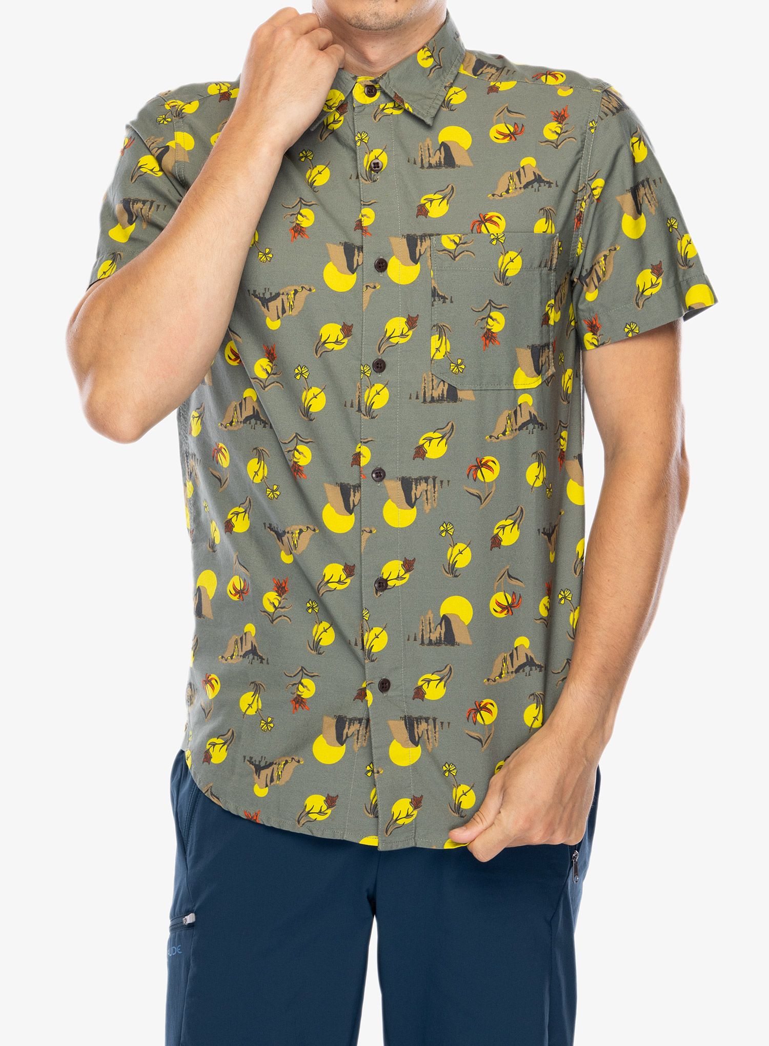 Pohodniška srajca The North Face Baytrail Pattern Shirt S/S - agave green valley sun print