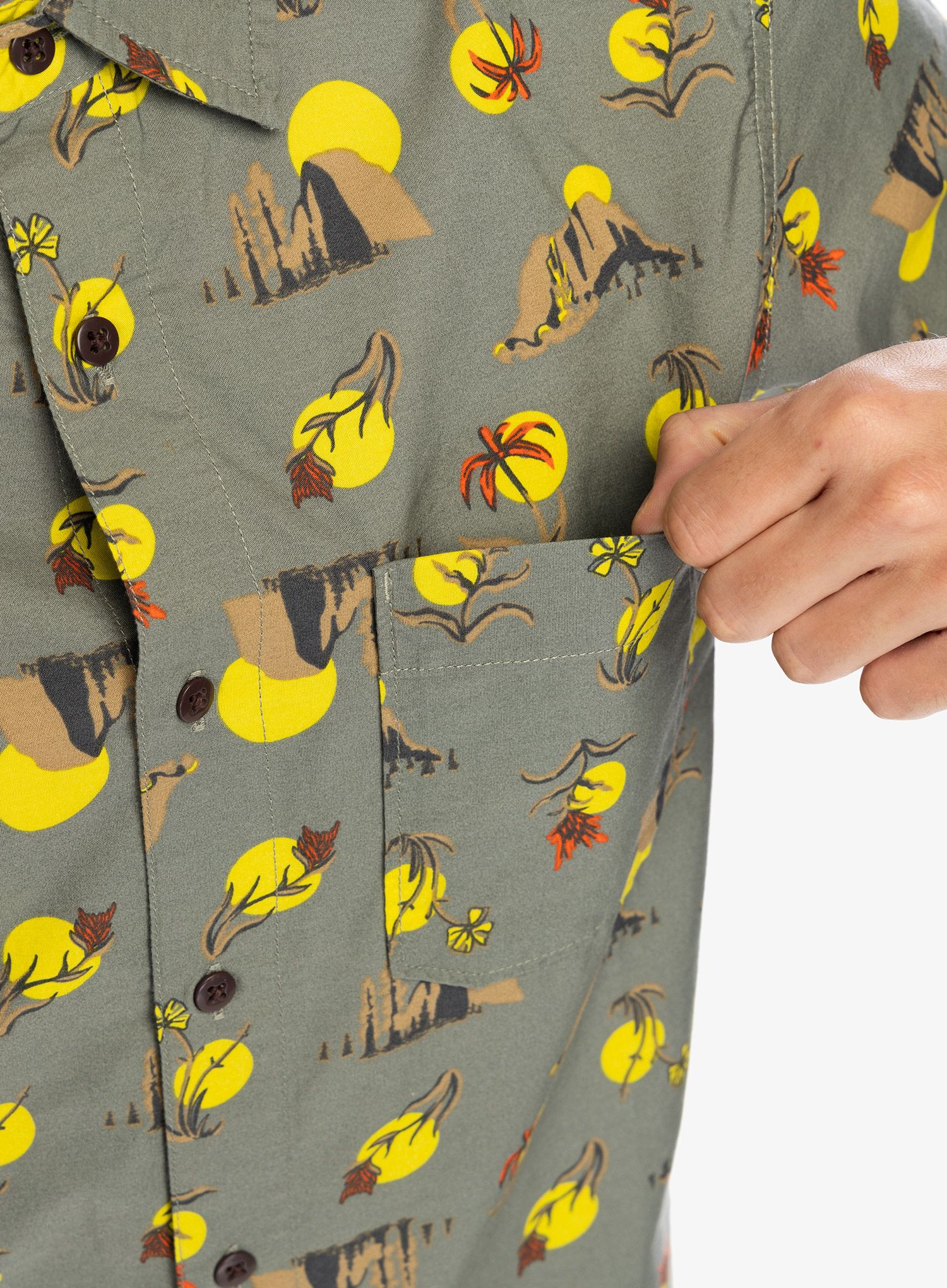 Pohodniška srajca The North Face Baytrail Pattern Shirt S/S - agave green valley sun print